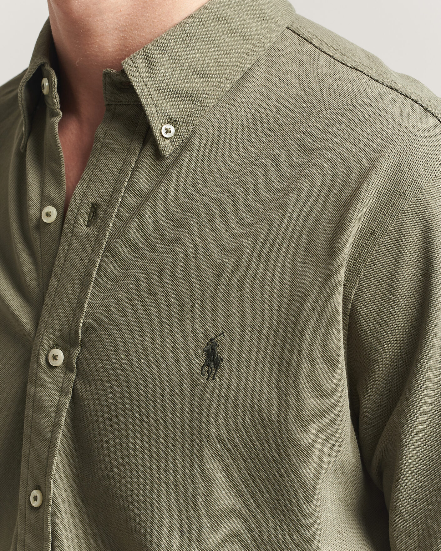 Uomini | Camicie | Polo Ralph Lauren | Featherweight Mesh Shirt Cruise Olive