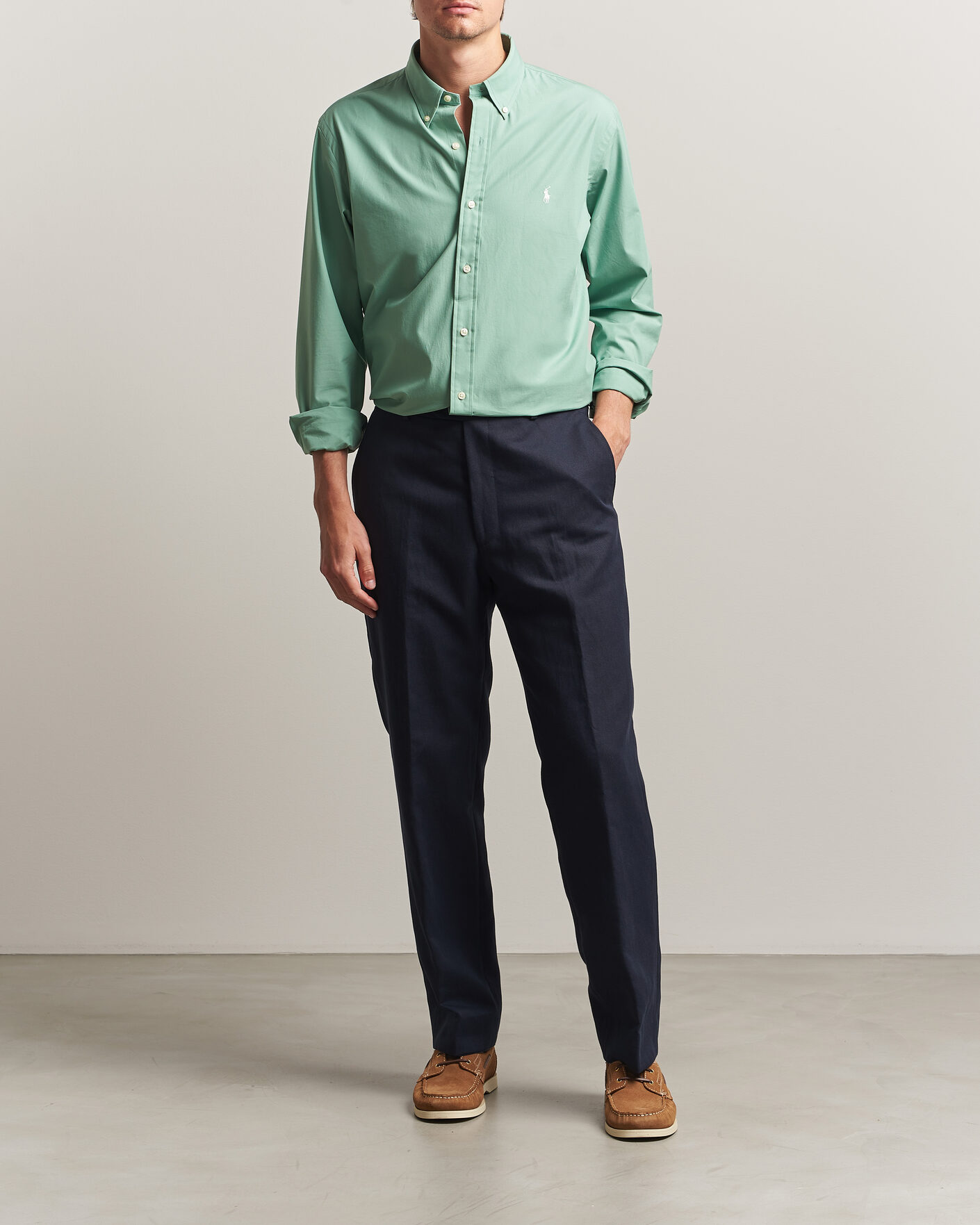 Uomini | Camicie | Polo Ralph Lauren | Custom Fit Poplin Shirt Faded Mint