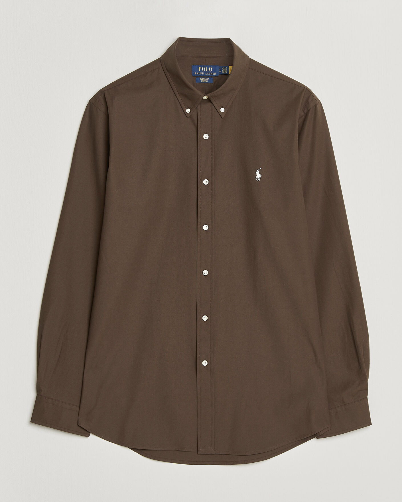 Uomini | Camicie | Polo Ralph Lauren | Custom Fit Poplin Shirt Nutmeg Brown