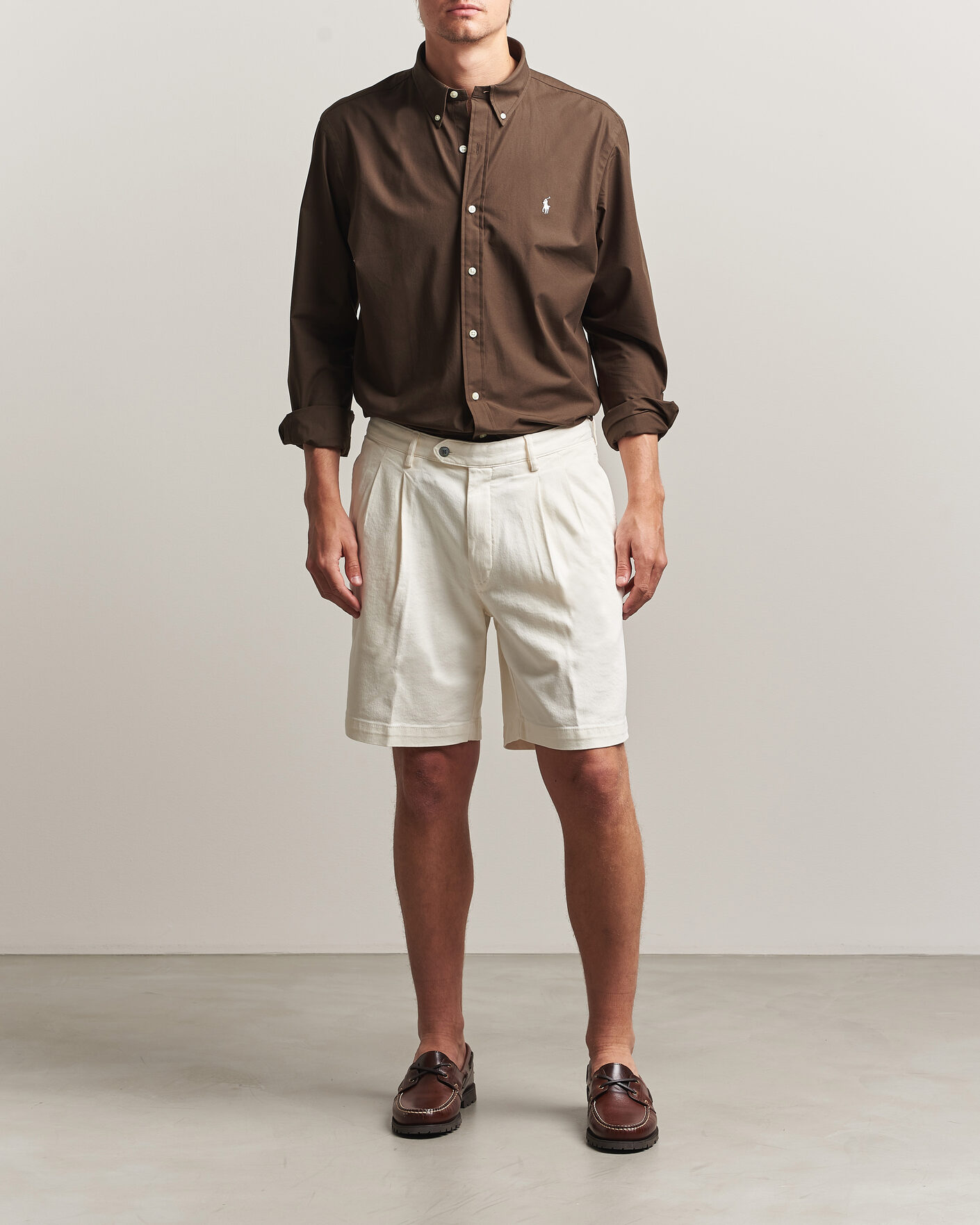 Uomini | Camicie | Polo Ralph Lauren | Custom Fit Poplin Shirt Nutmeg Brown