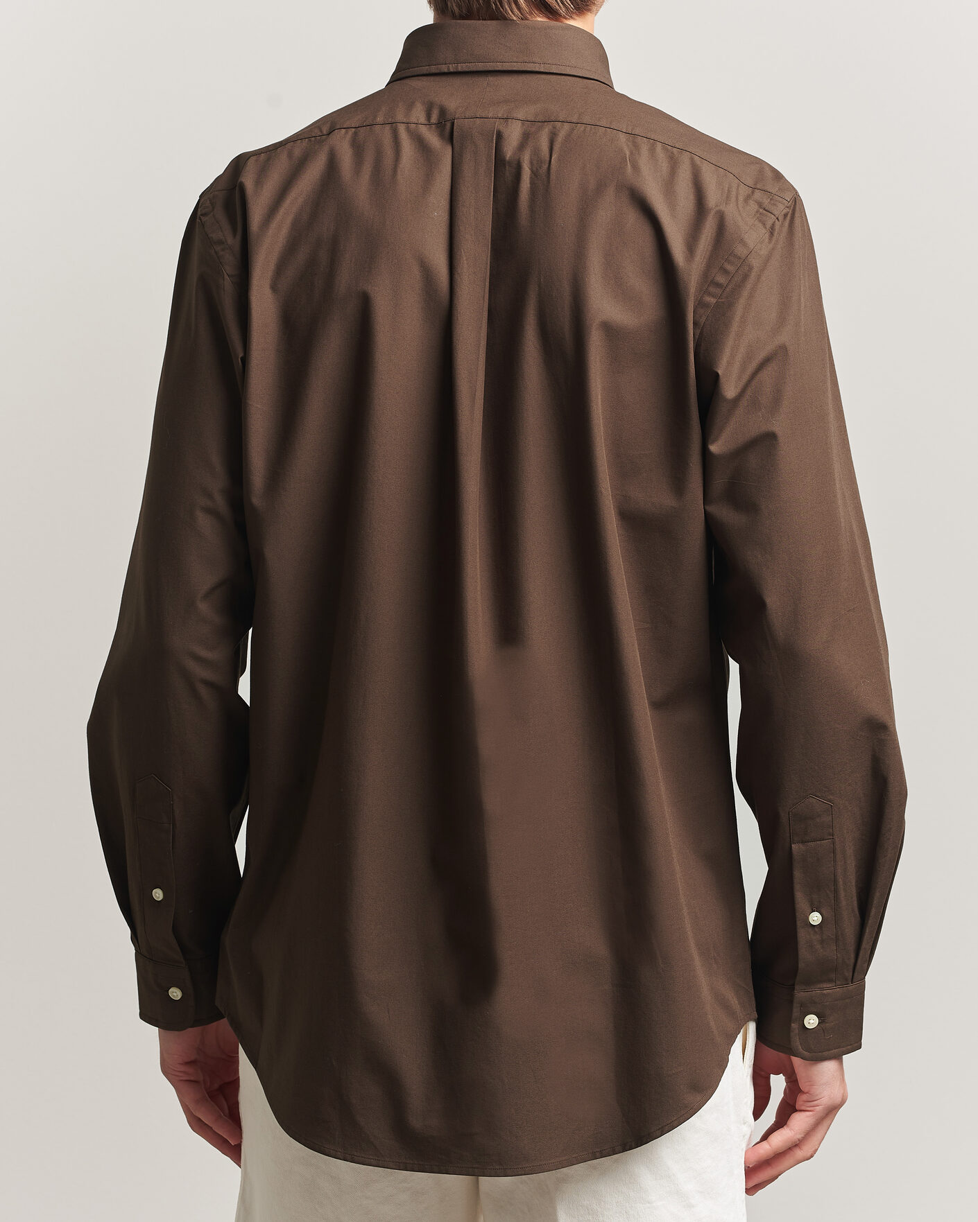 Uomini | Camicie | Polo Ralph Lauren | Custom Fit Poplin Shirt Nutmeg Brown