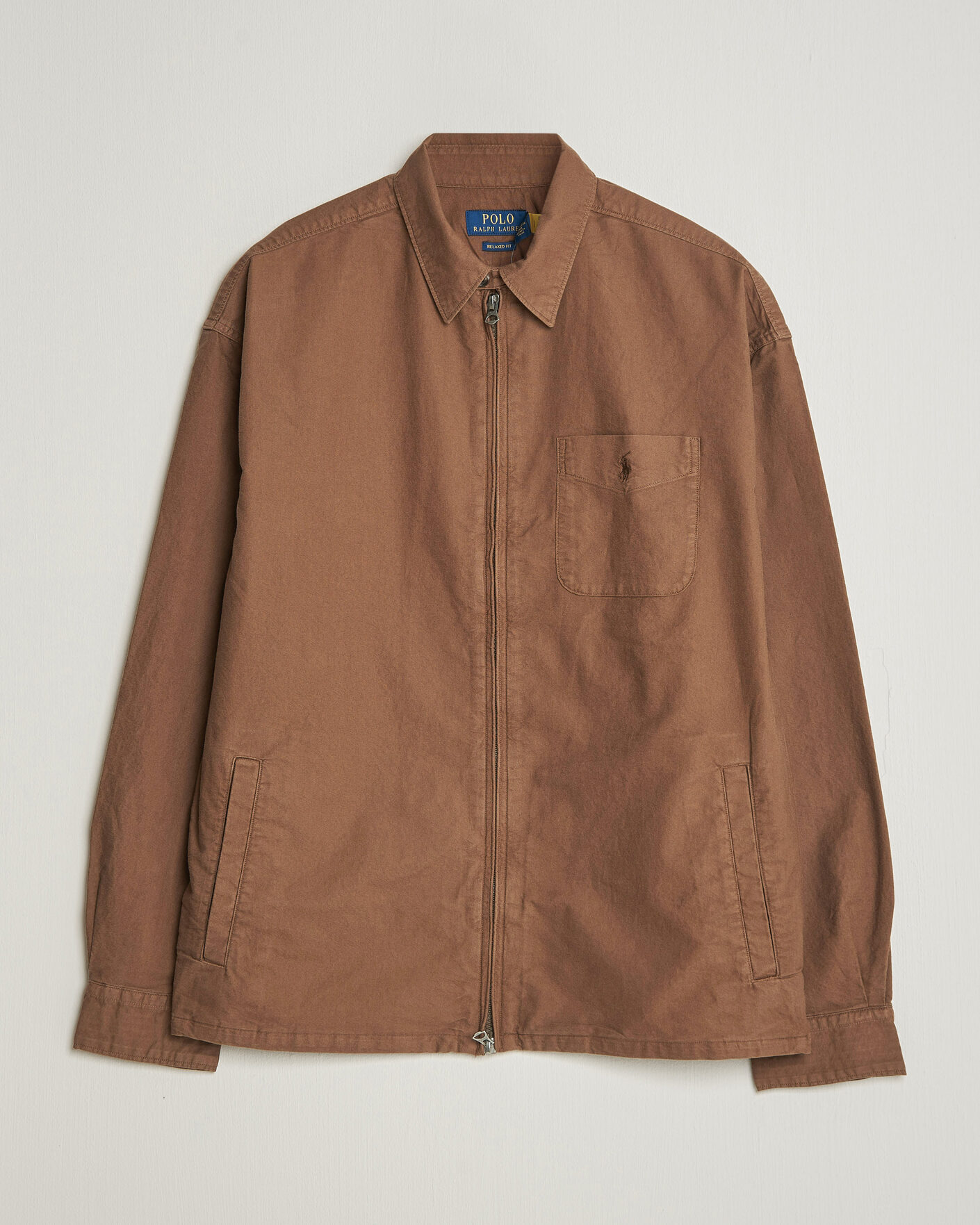 Uomini | Camicie | Polo Ralph Lauren | Osaca Oxford Zip Overshirt Chestnut