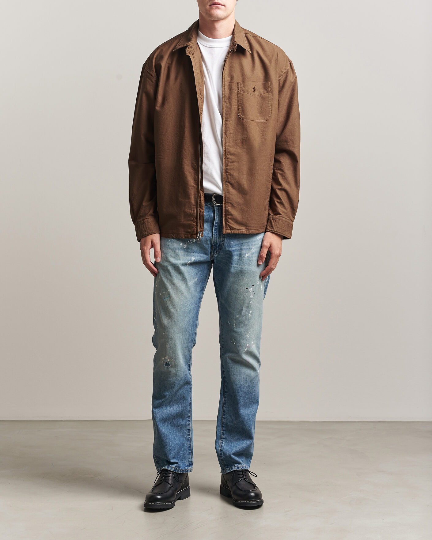 Uomini | Camicie | Polo Ralph Lauren | Osaca Oxford Zip Overshirt Chestnut