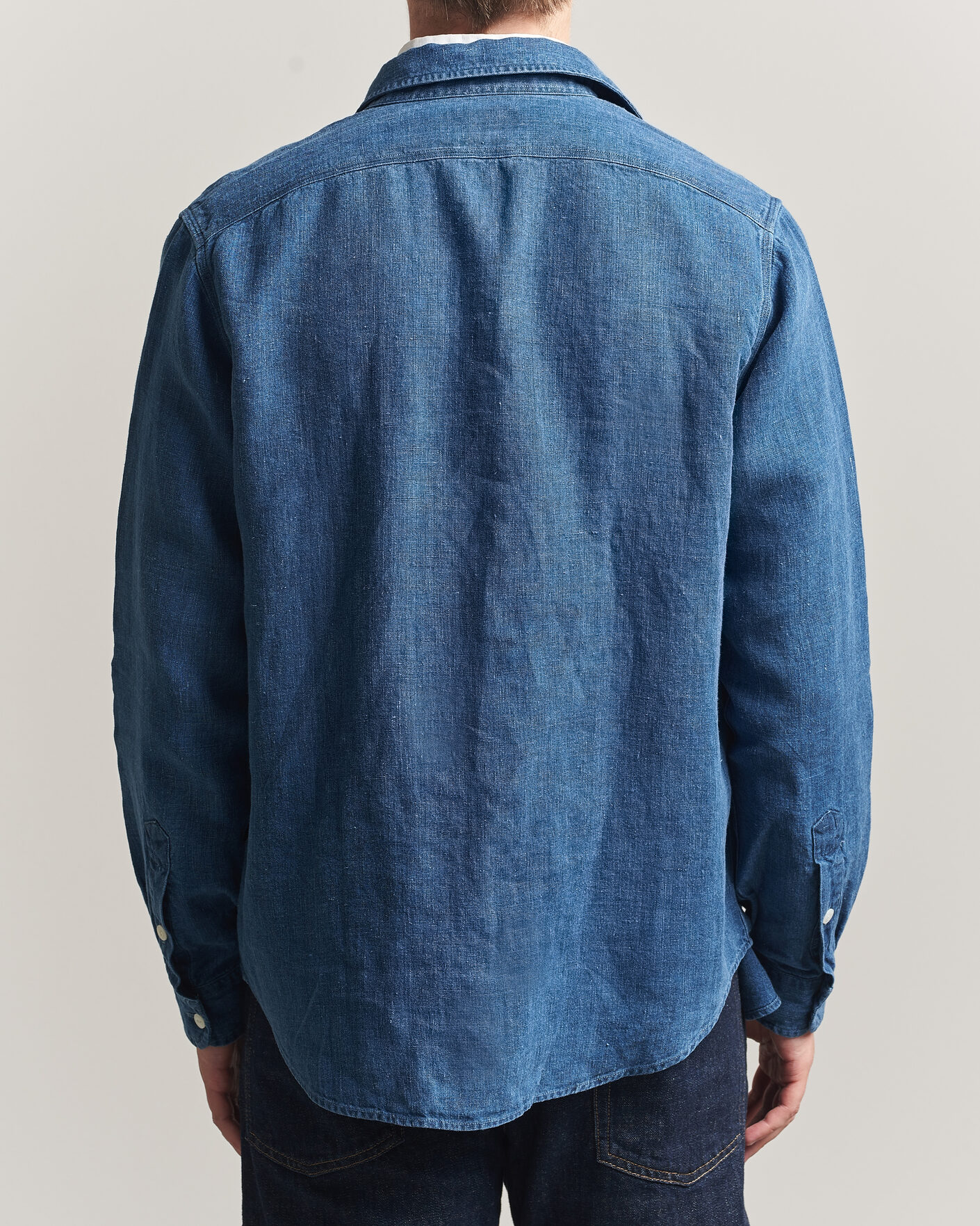Uomini | Camicie | Polo Ralph Lauren | Indigo/Linen Western Shirt Medium Wash