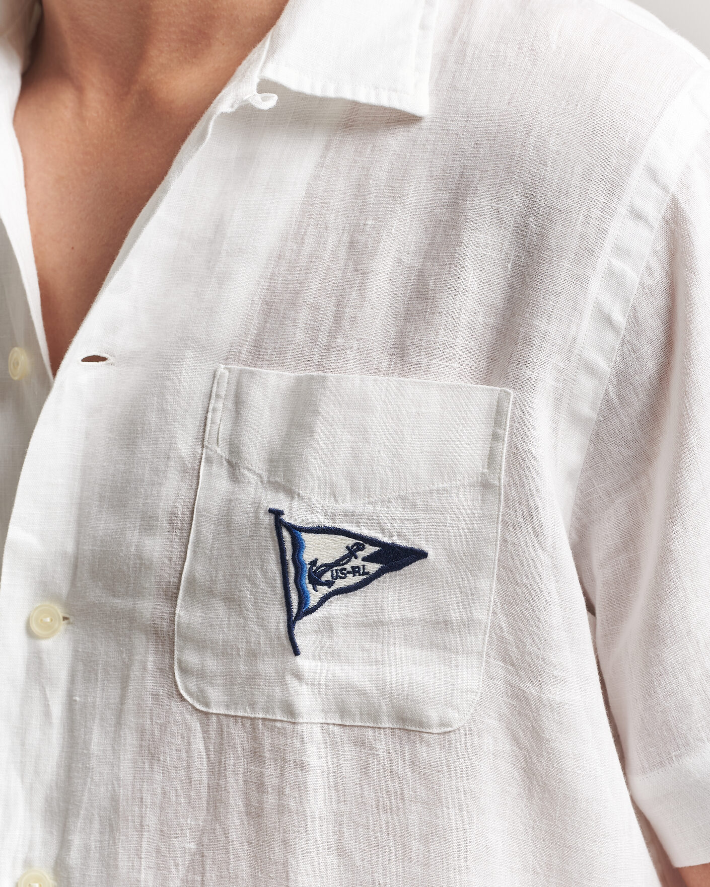 Uomini | Camicie | Polo Ralph Lauren | Linen Camp Shirt Vintage Nautical Sail