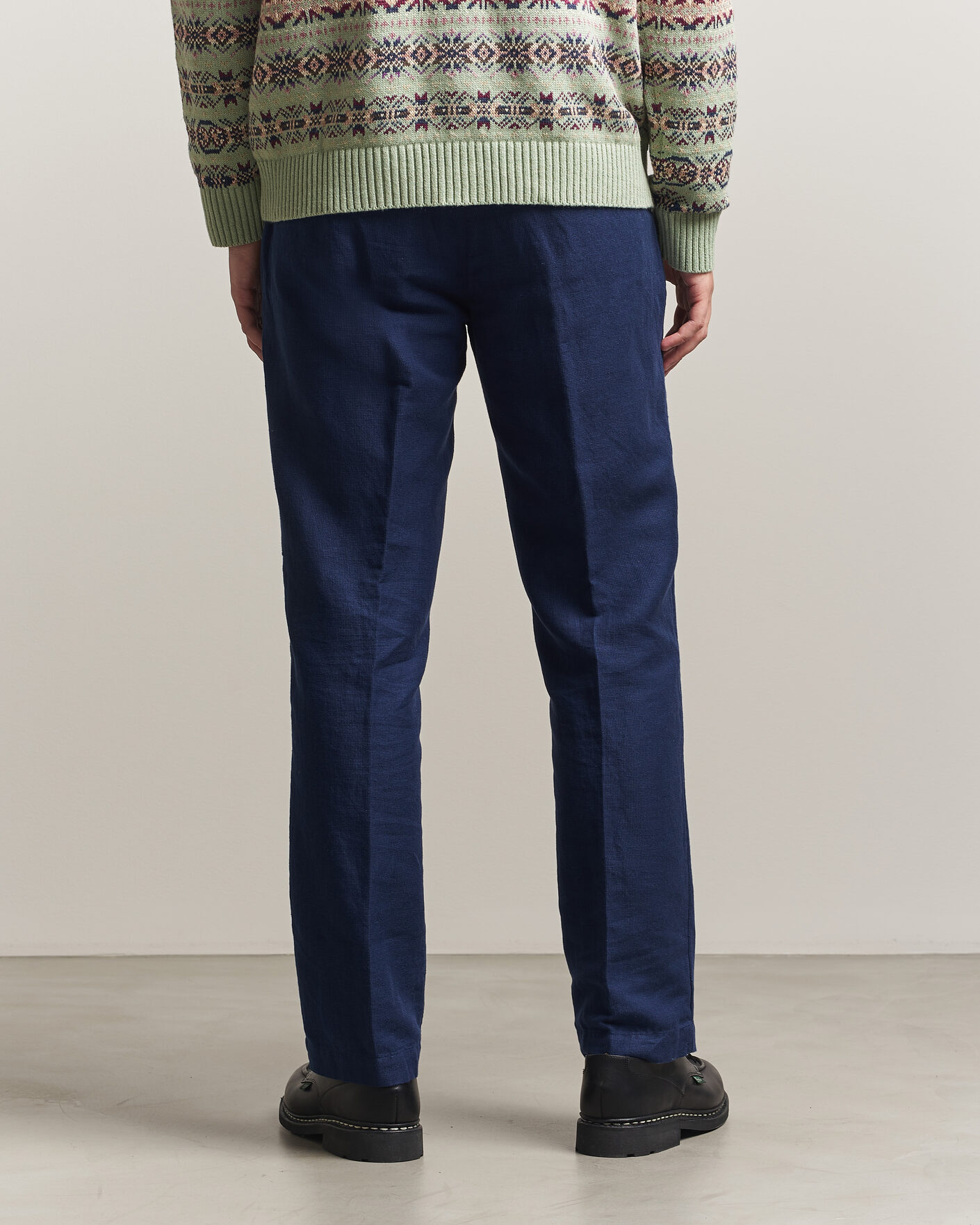 Uomini | Pantaloni | Polo Ralph Lauren | Cotton/Linen Houndstooth Pants Newport Navy
