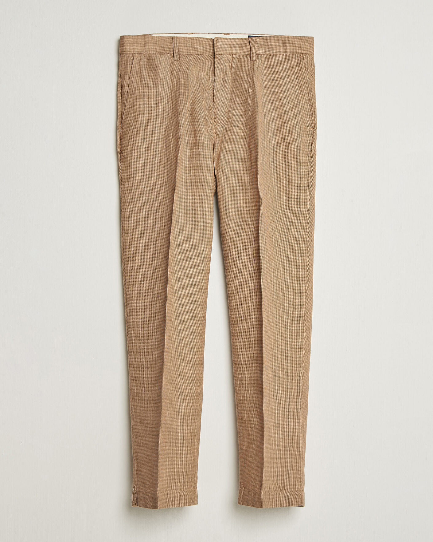 Uomini | Pantaloni | Polo Ralph Lauren | Cotton/Linen Houndstooth Pants Vintage Khaki