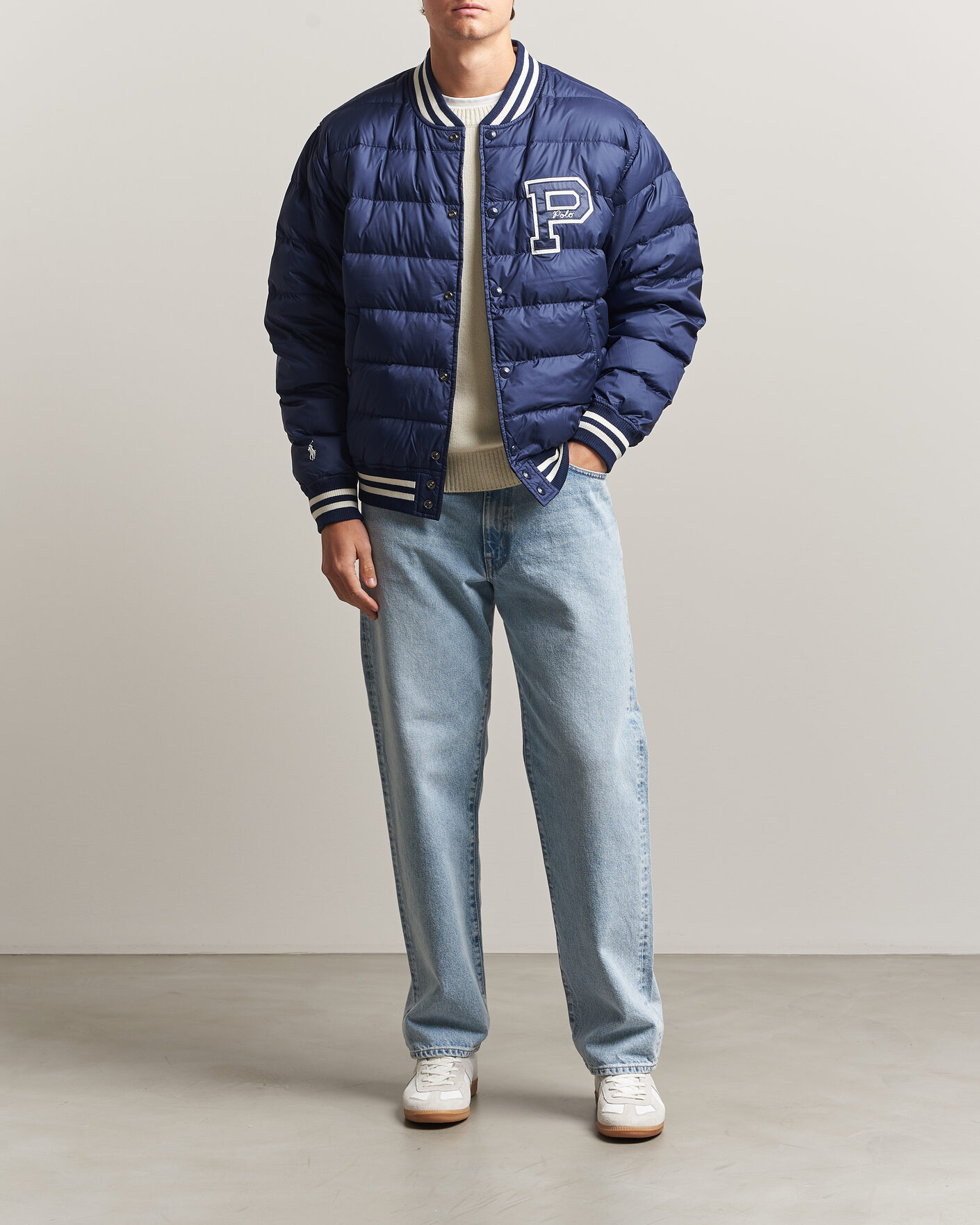 Uomini | Giacche | Polo Ralph Lauren | Quilted Letterman Jacket Newport Navy