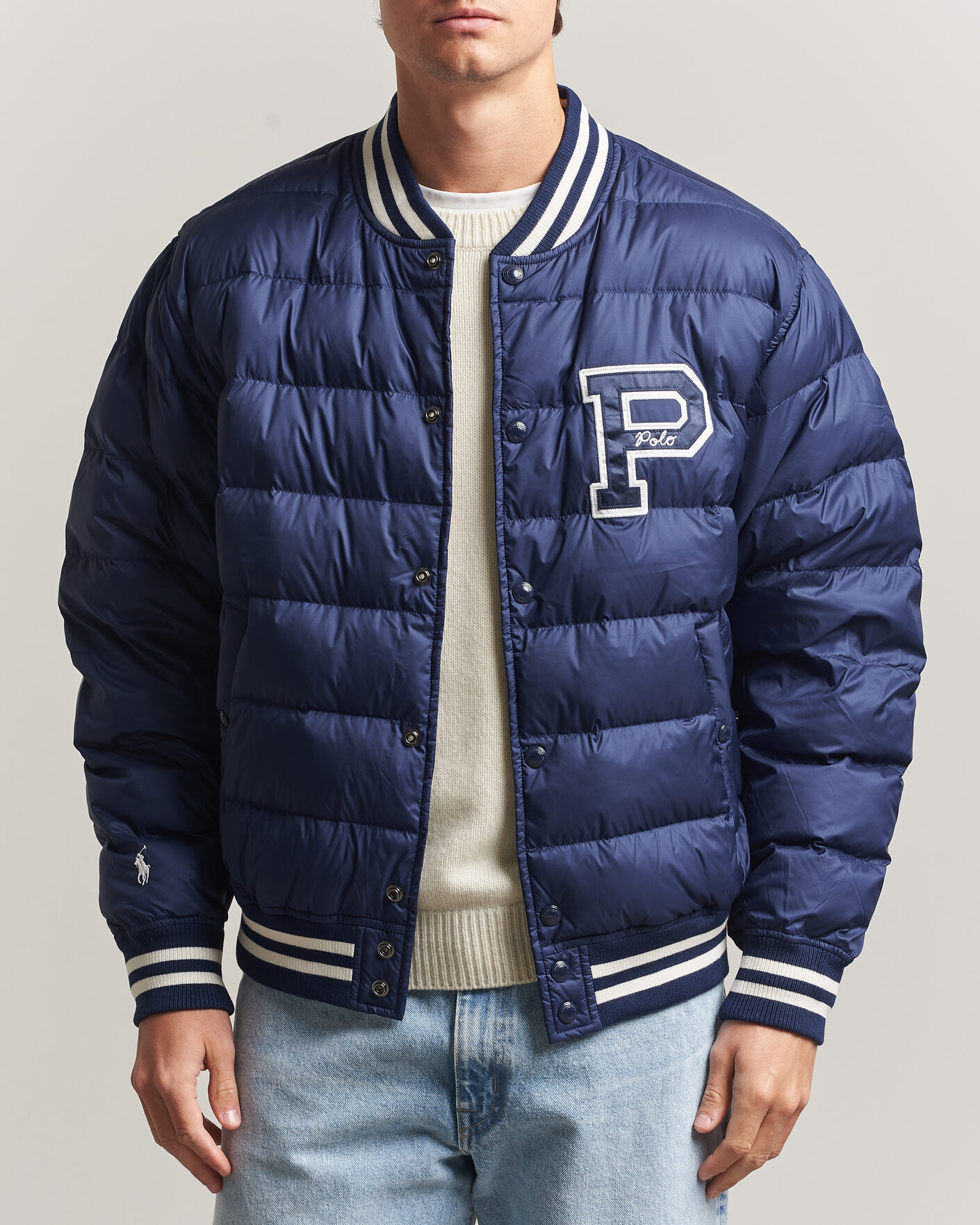 Uomini | Giacche | Polo Ralph Lauren | Quilted Letterman Jacket Newport Navy