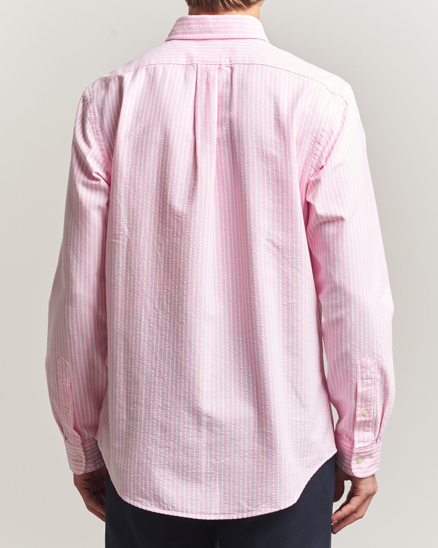 Uomini | Camicie | Polo Ralph Lauren | Custom Fit Seersucker/Oxford Stripe Shirt New Rose