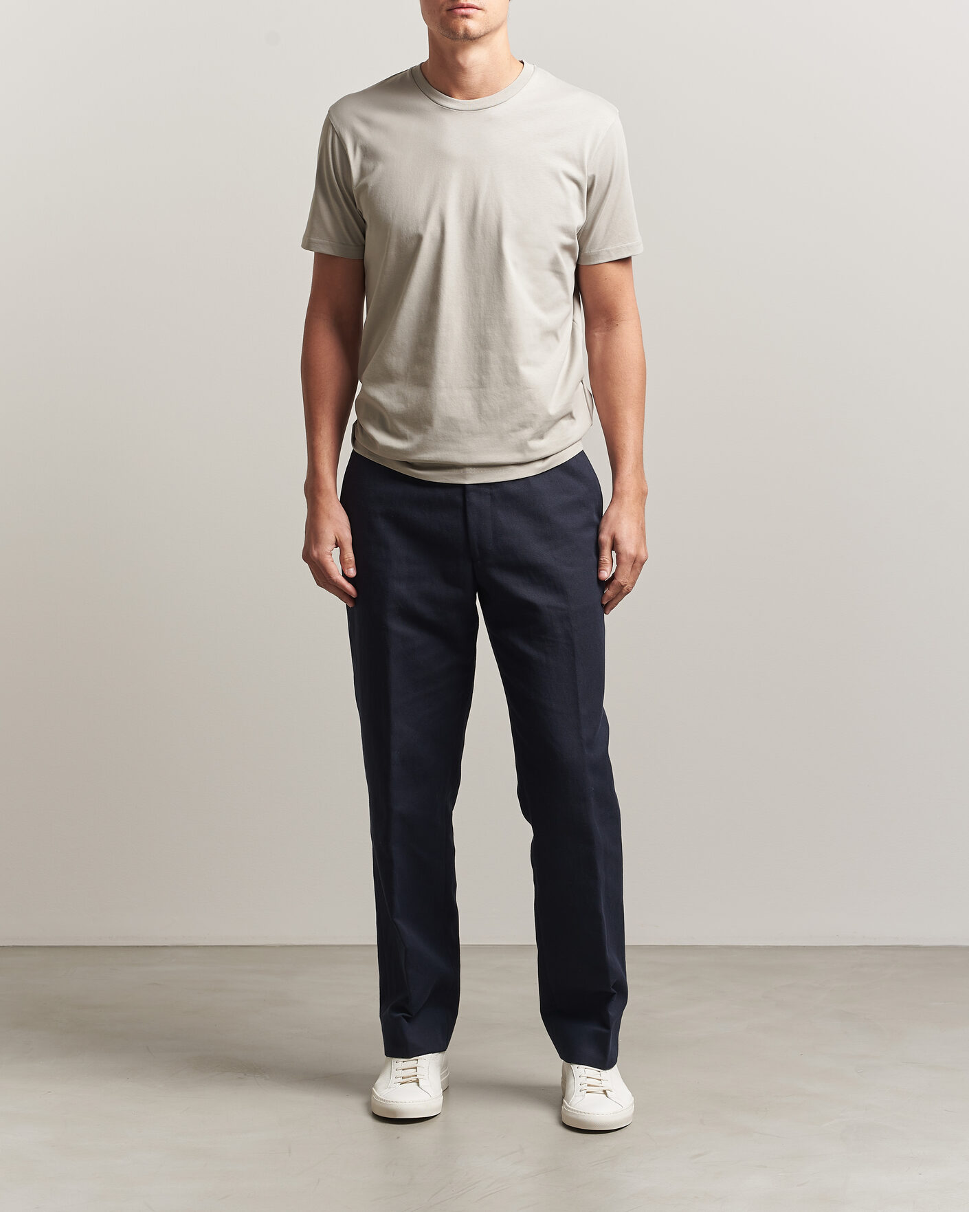 Uomini | T-shirt | Sunspel | Riviera Midweight T-Shirt Ash