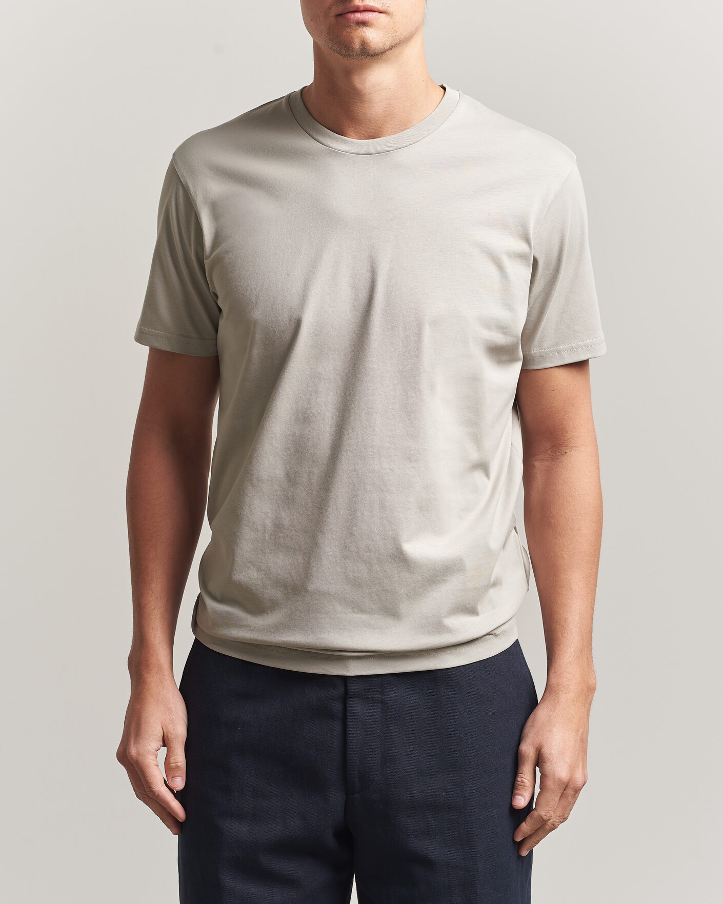Uomini | T-shirt | Sunspel | Riviera Midweight T-Shirt Ash
