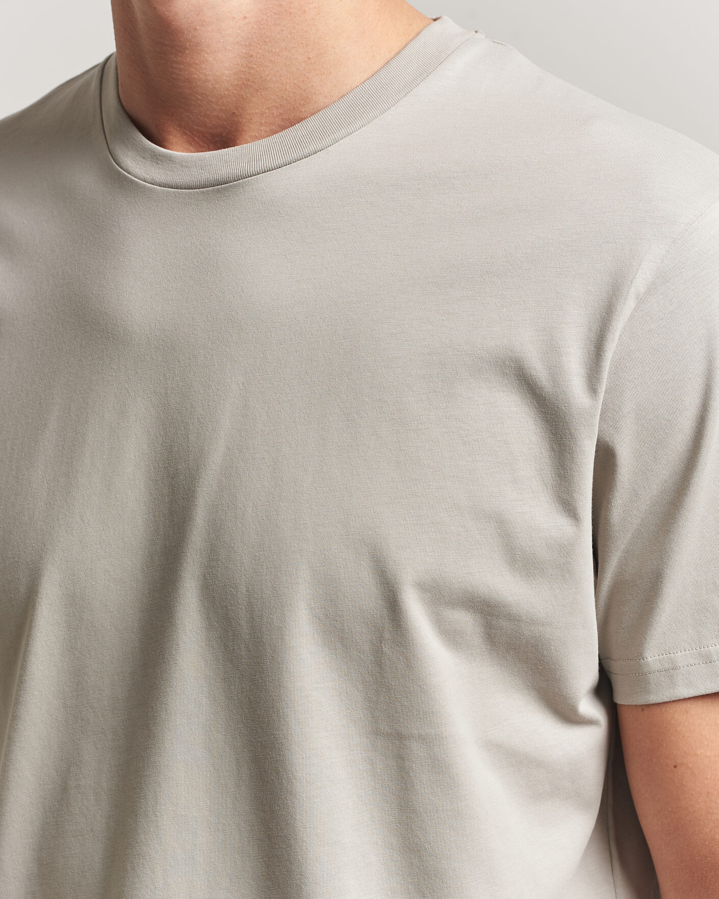 Uomini | T-shirt | Sunspel | Riviera Midweight T-Shirt Ash