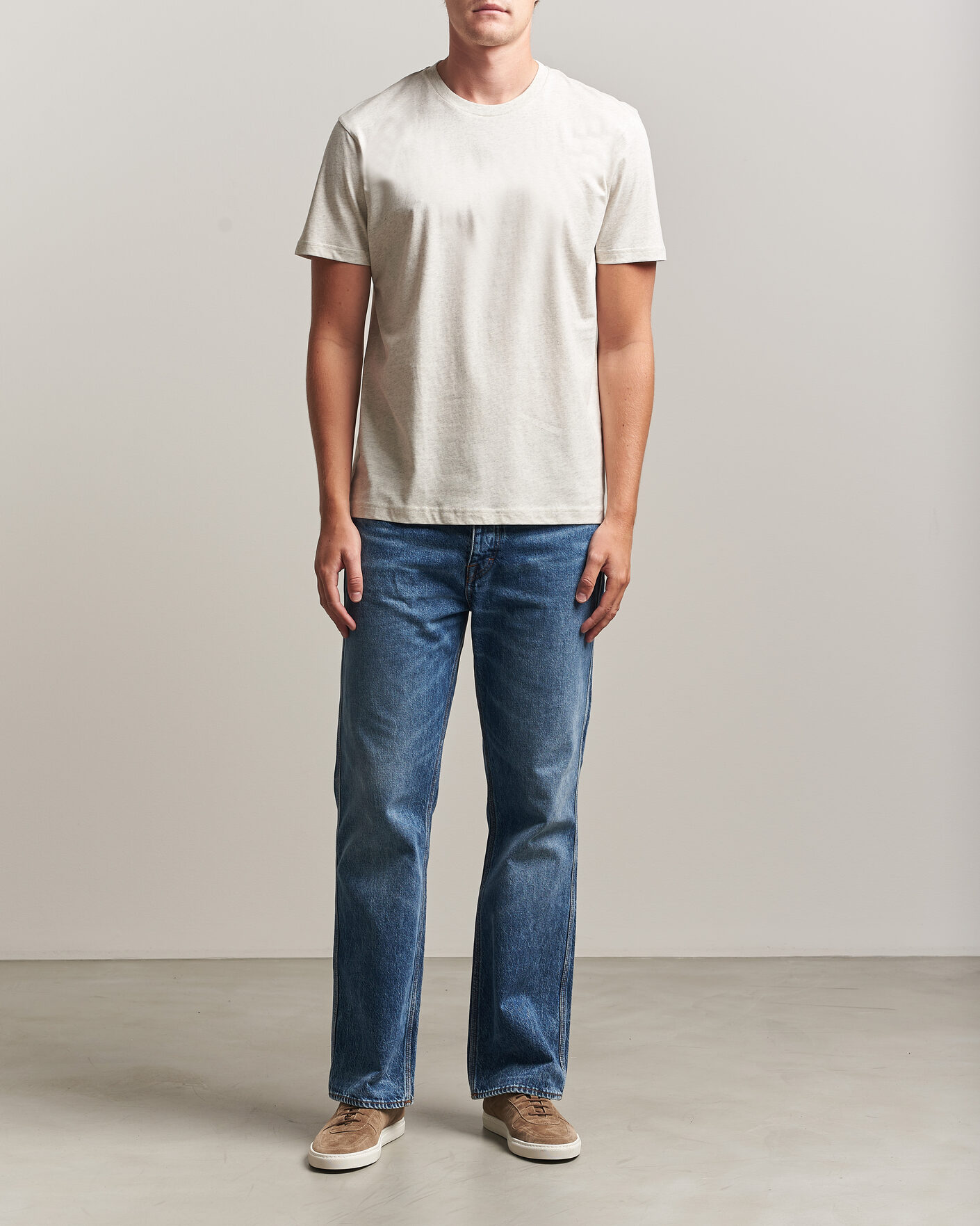 Uomini | T-shirt | Sunspel | Riviera Midweight T-Shirt Archive White