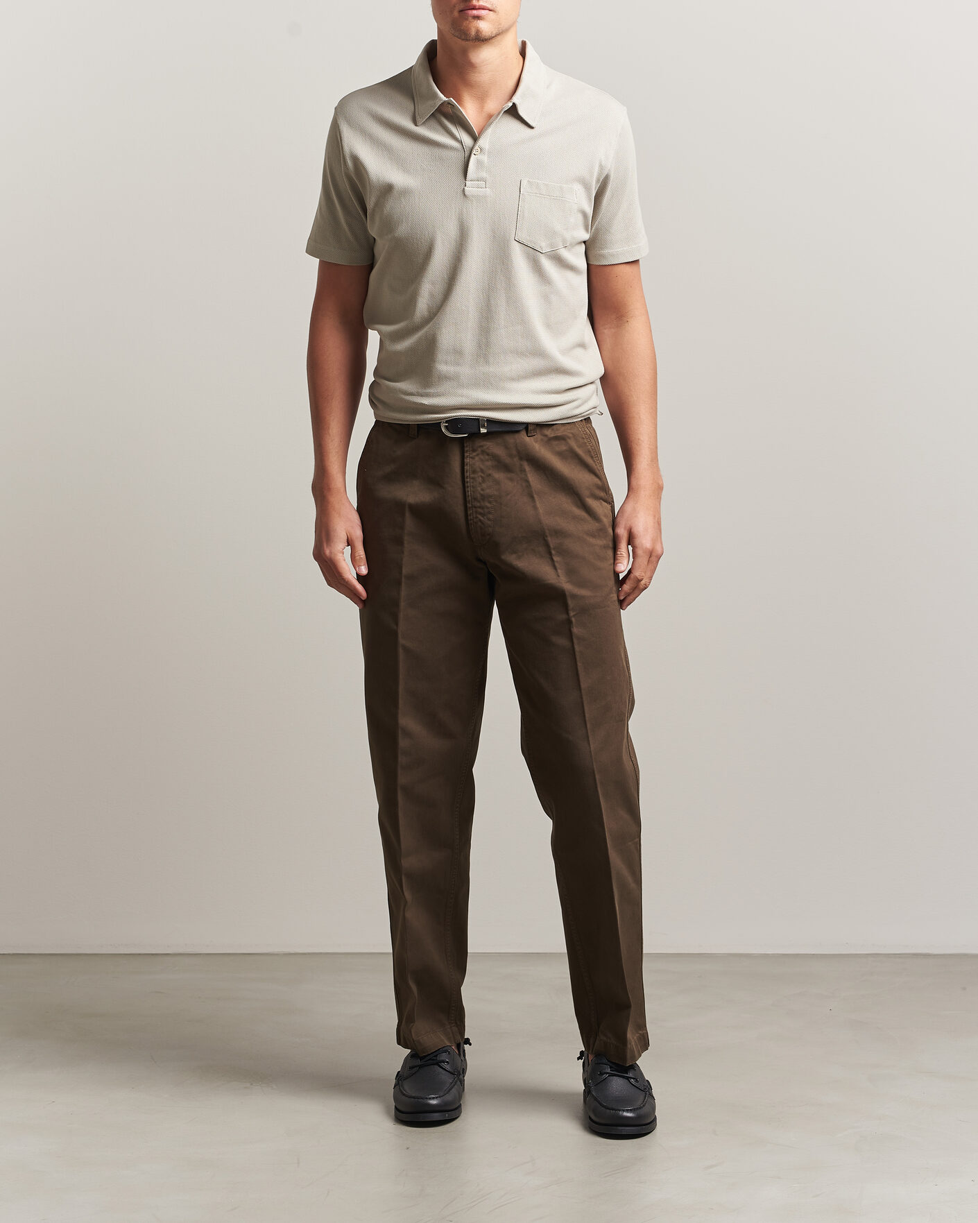 Uomini | Polo | Sunspel | Riviera Polo Shirt Ash