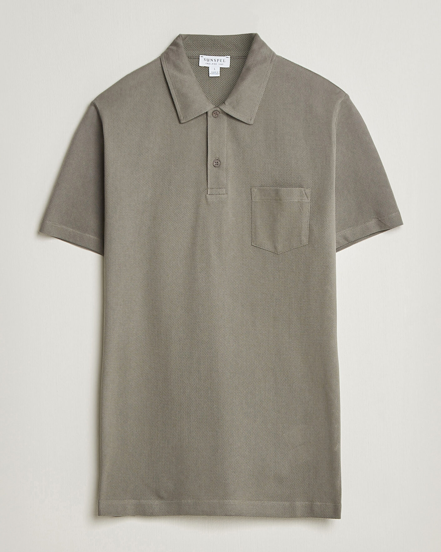 Uomini | Polo | Sunspel | Riviera Polo Shirt Fossil Grey