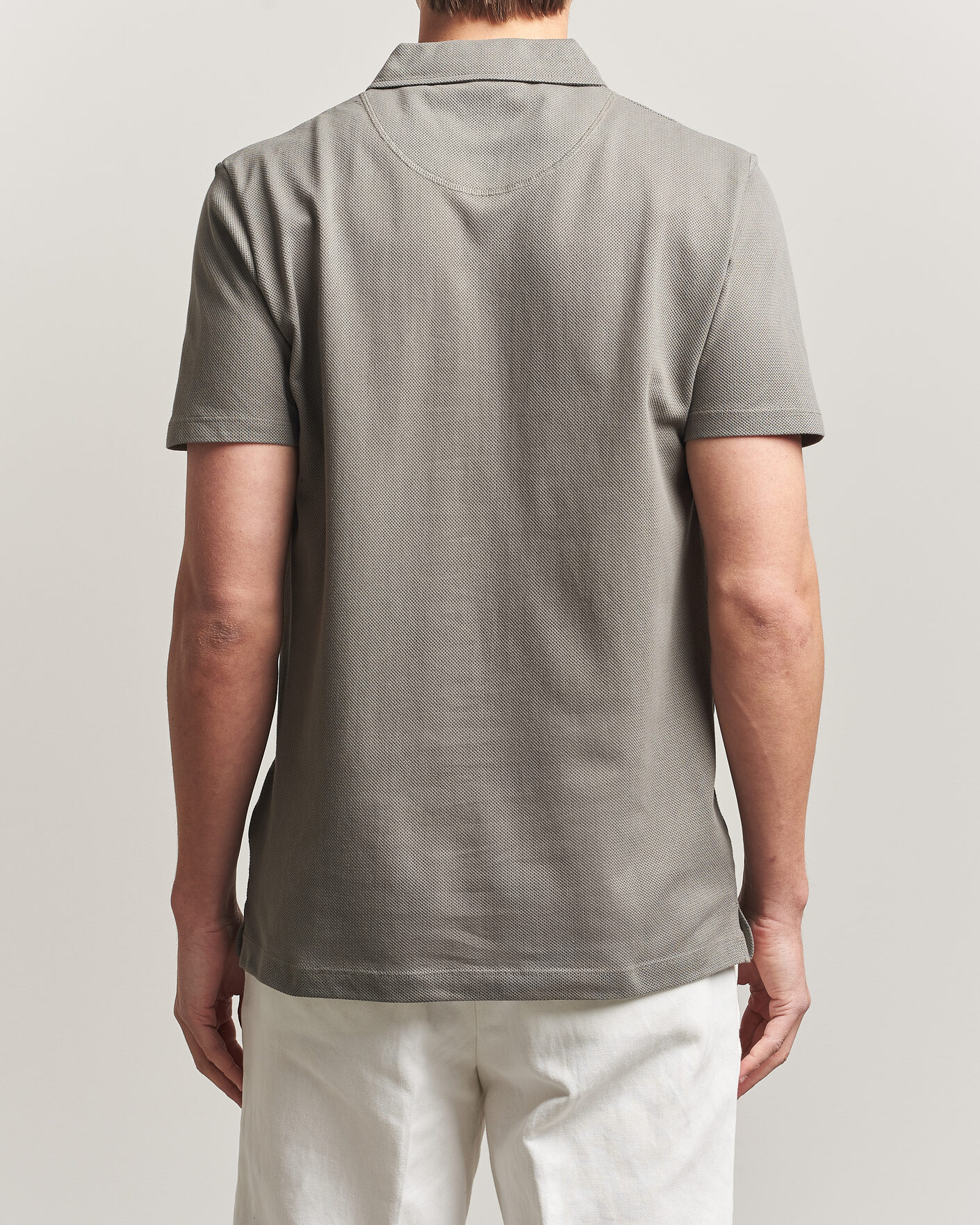 Uomini | Polo | Sunspel | Riviera Polo Shirt Fossil Grey