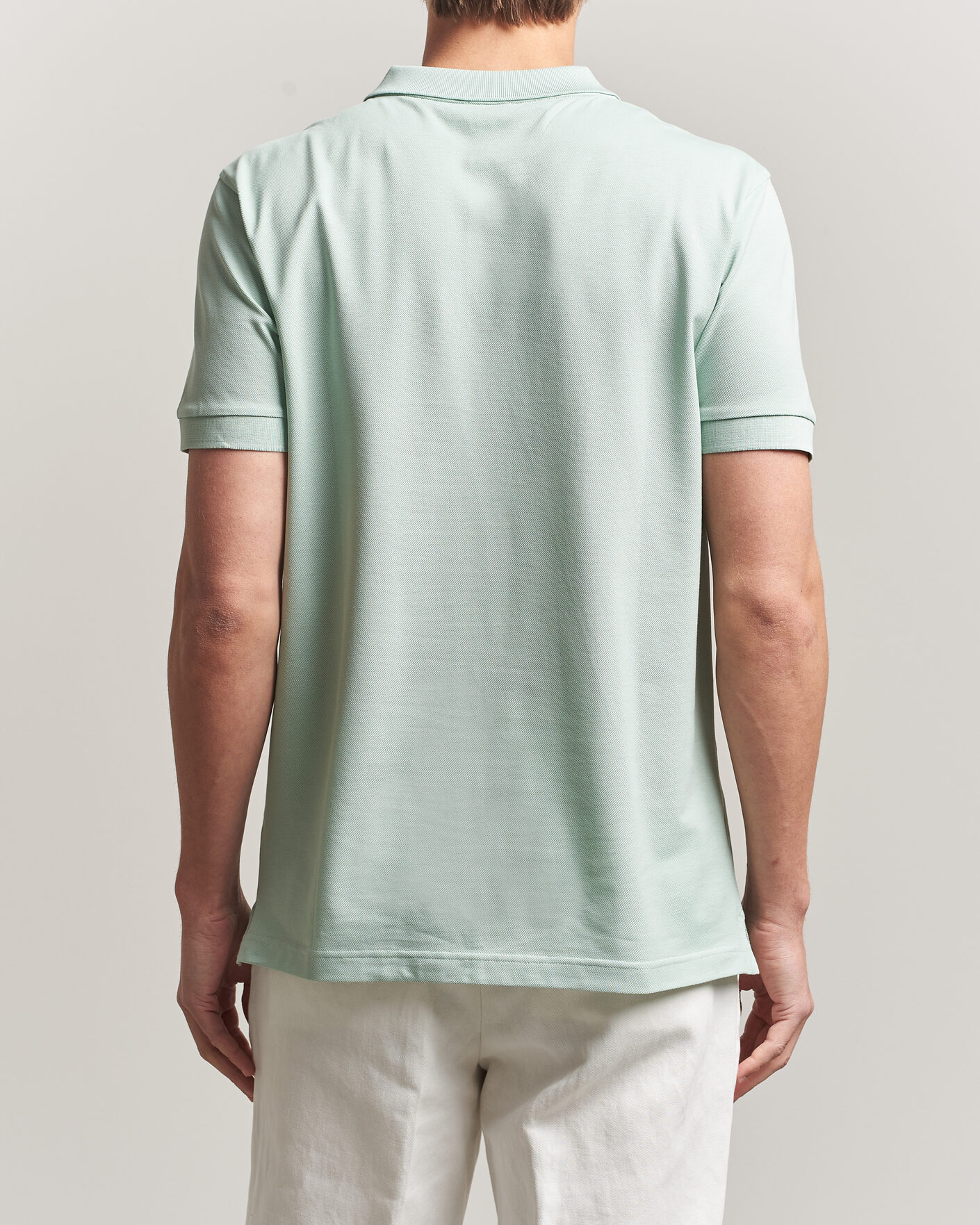 Uomini | Polo | Sunspel | Short Sleeve Pique Polo Laurel Green