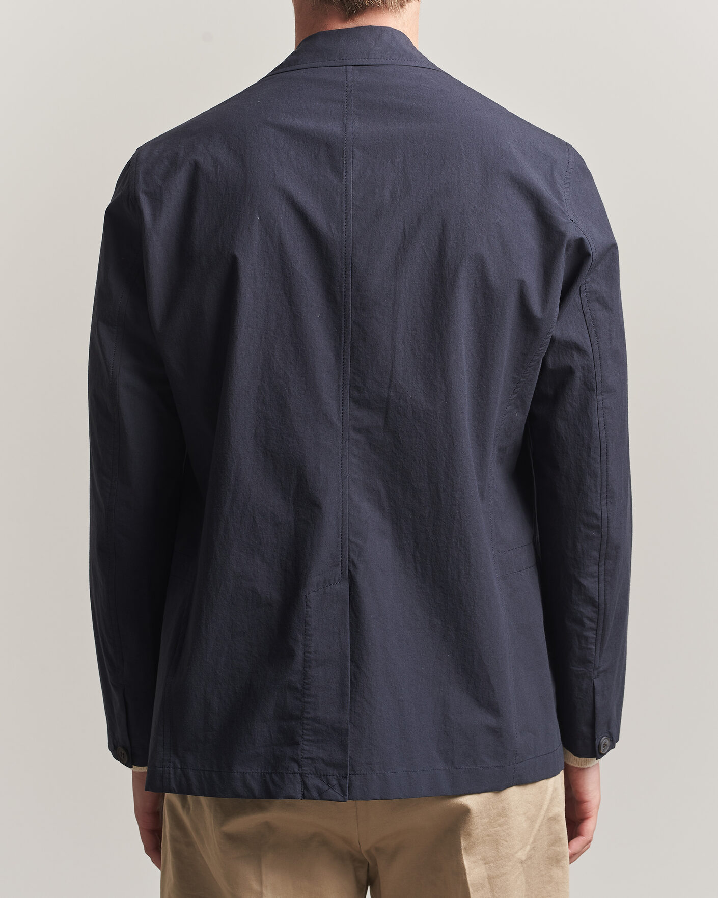 Uomini | Blazers | Sunspel | Lightweight Poplin Jacket Blazer Navy