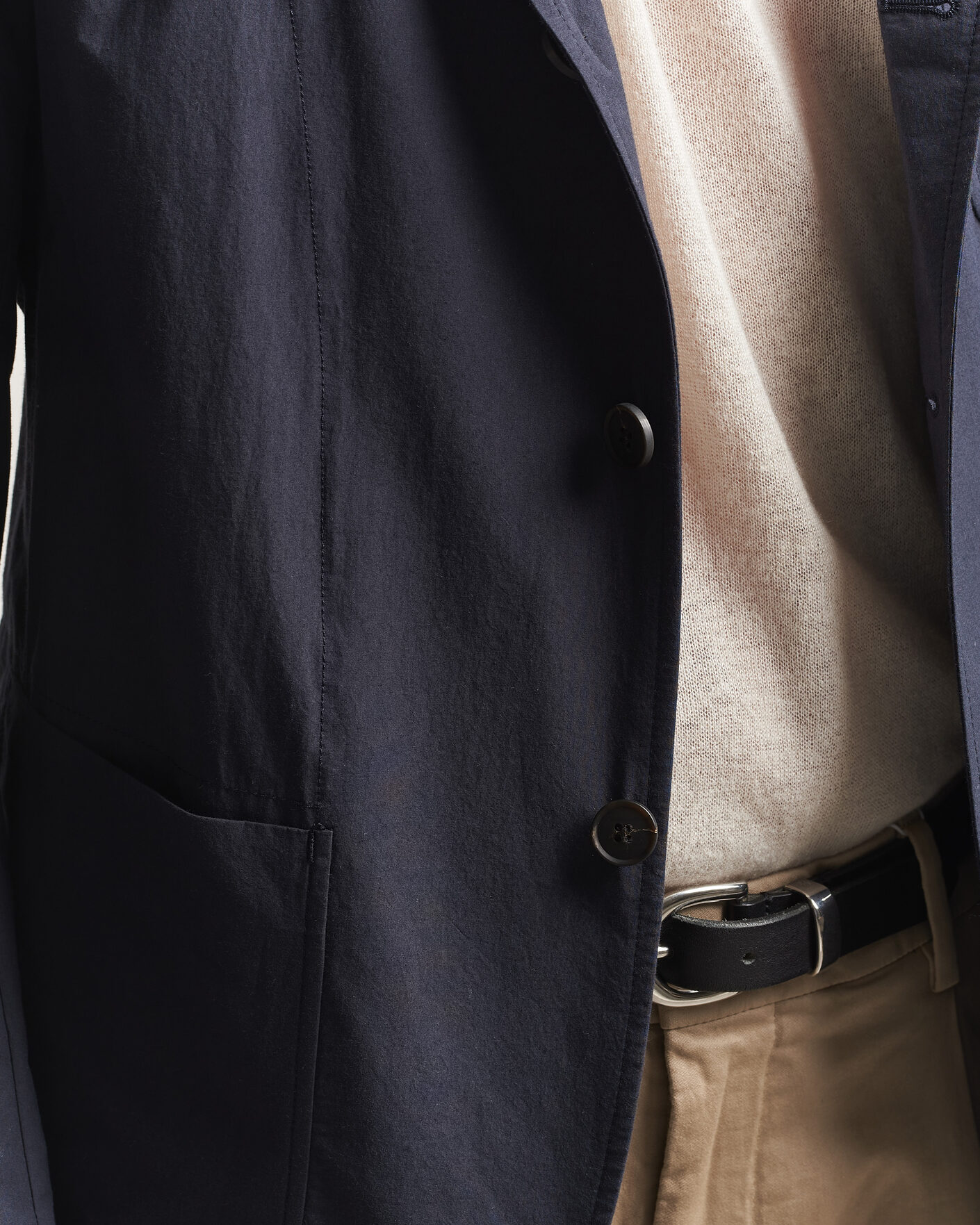 Uomini | Blazers | Sunspel | Lightweight Poplin Jacket Blazer Navy