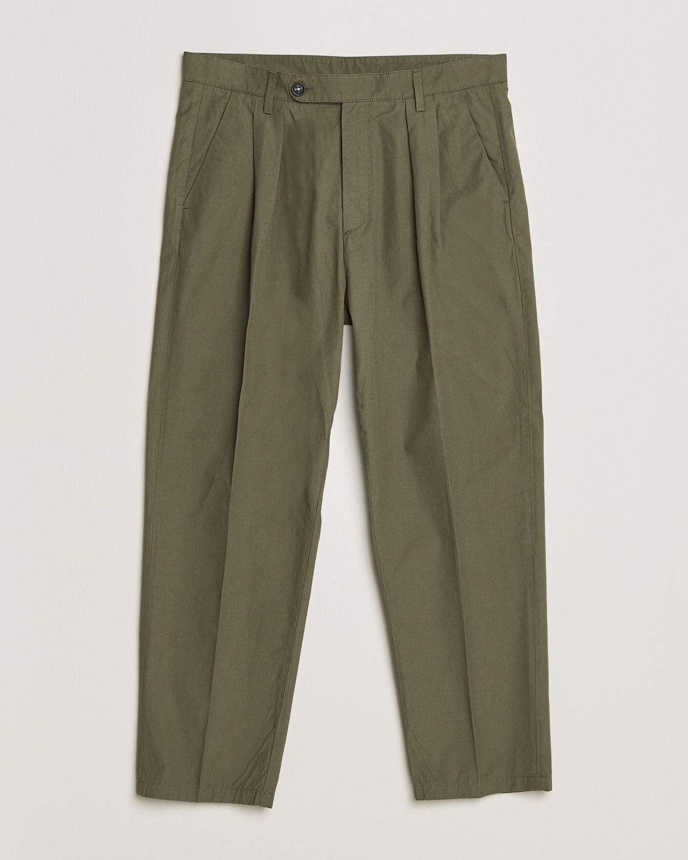 Uomini | Pantaloni | Massimo Alba | Stan Pleated Chinos Military