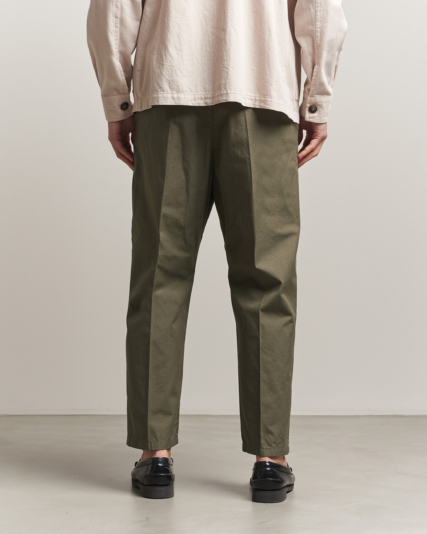 Uomini | Pantaloni | Massimo Alba | Stan Pleated Chinos Military