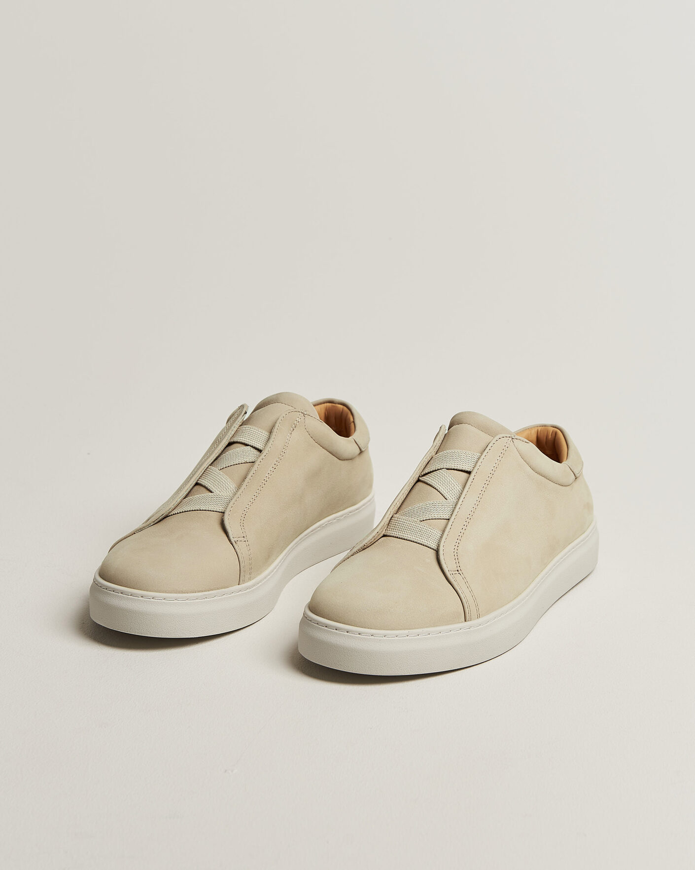 Uomini | Sneakers | Myrqvist | Alnö Monochrome II Sneakers Beige Nubuck