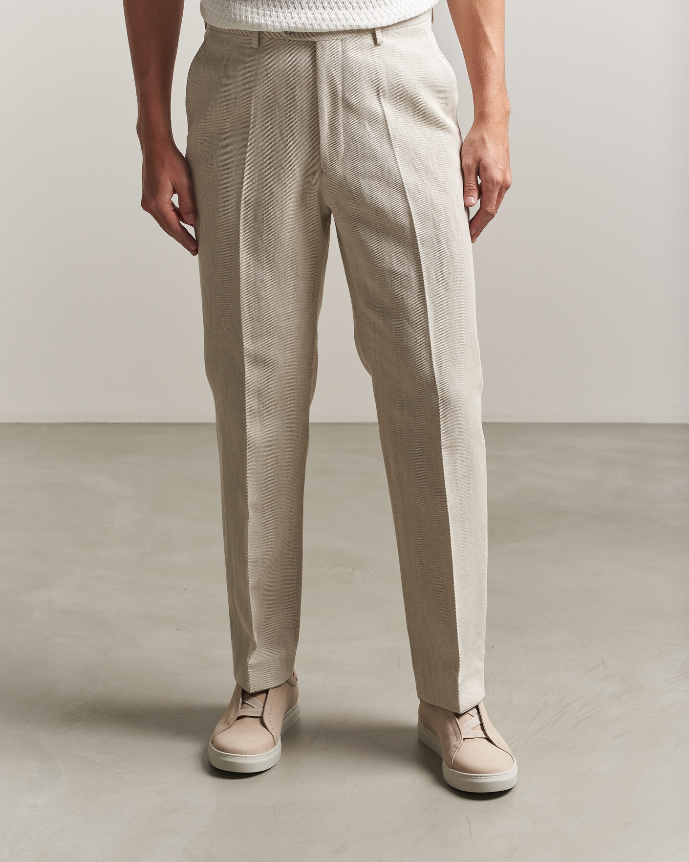 Uomini | Sneakers | Myrqvist | Alnö Monochrome II Sneakers Beige Nubuck