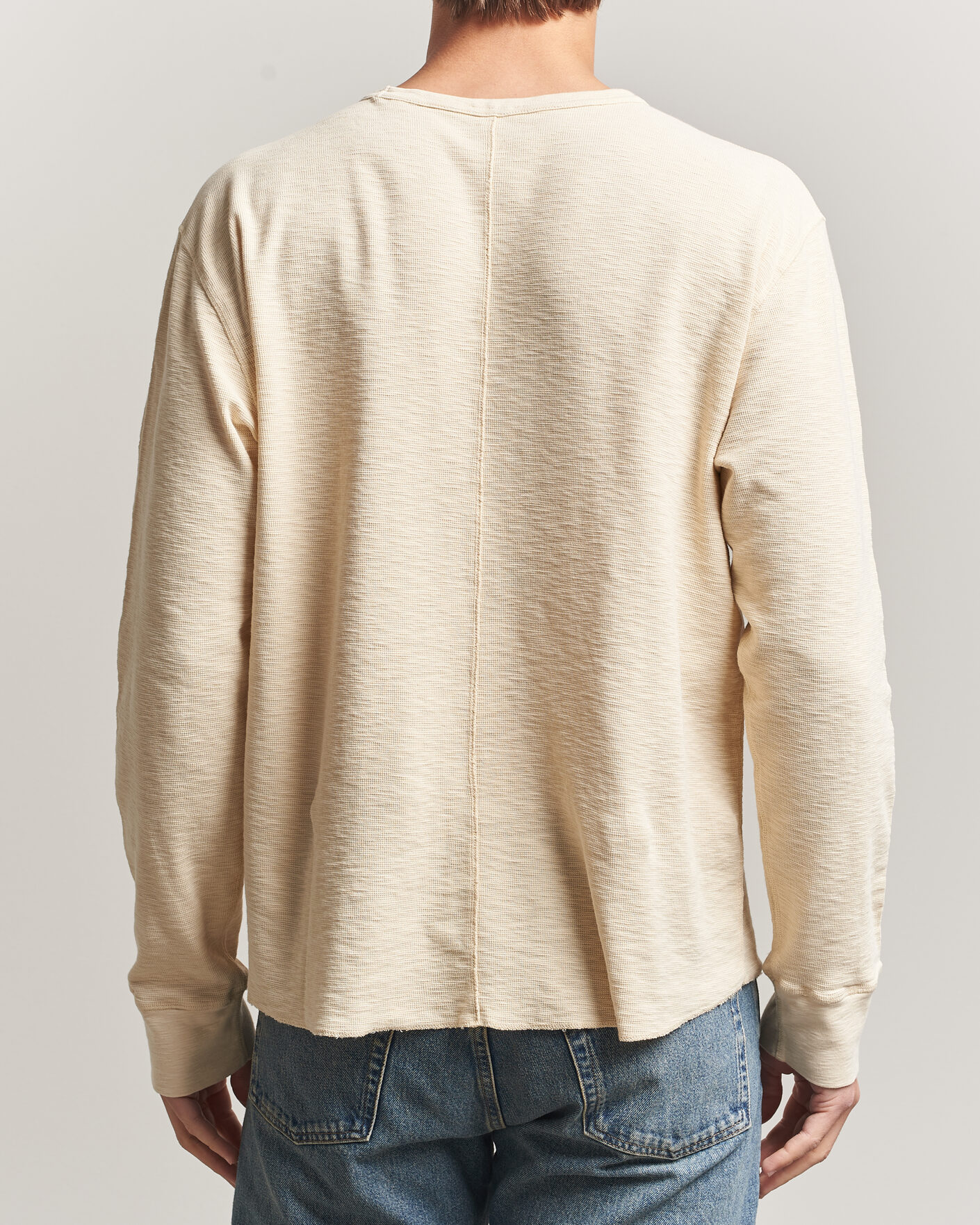 Uomini | T-shirt | Sunflower | Long Sleeve Waffle Tee Beige