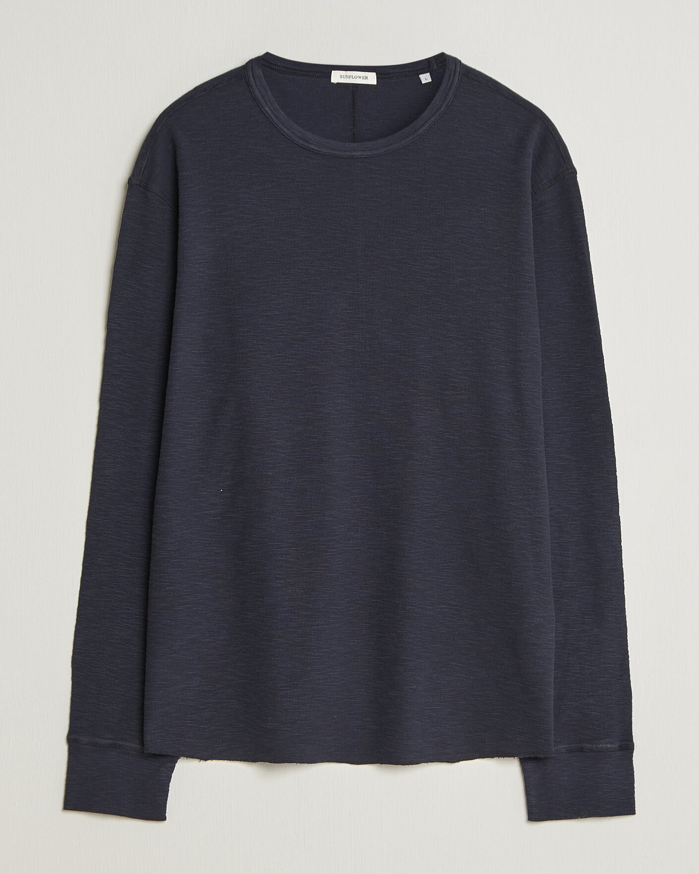 Uomini | T-shirt | Sunflower | Long Sleeve Waffle Tee Navy