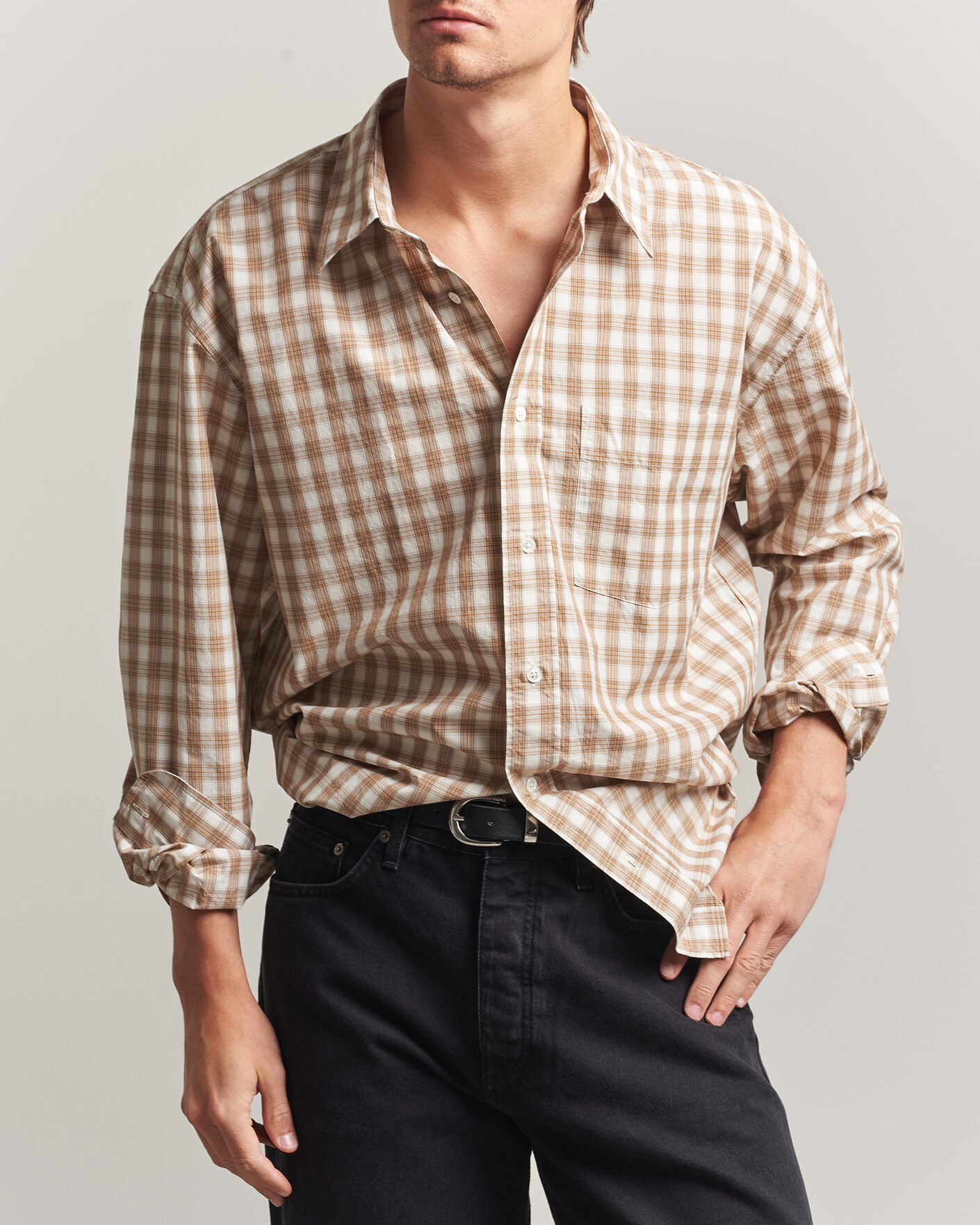 Uomini | Camicie | Sunflower | New Base Shirt Beige Check