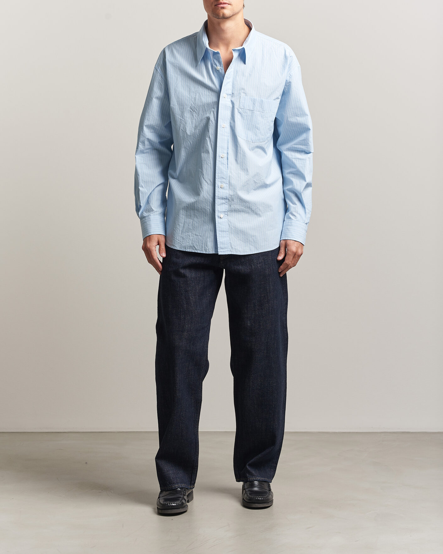 Uomini | Camicie | Sunflower | New Base Shirt Light Blue Stripe