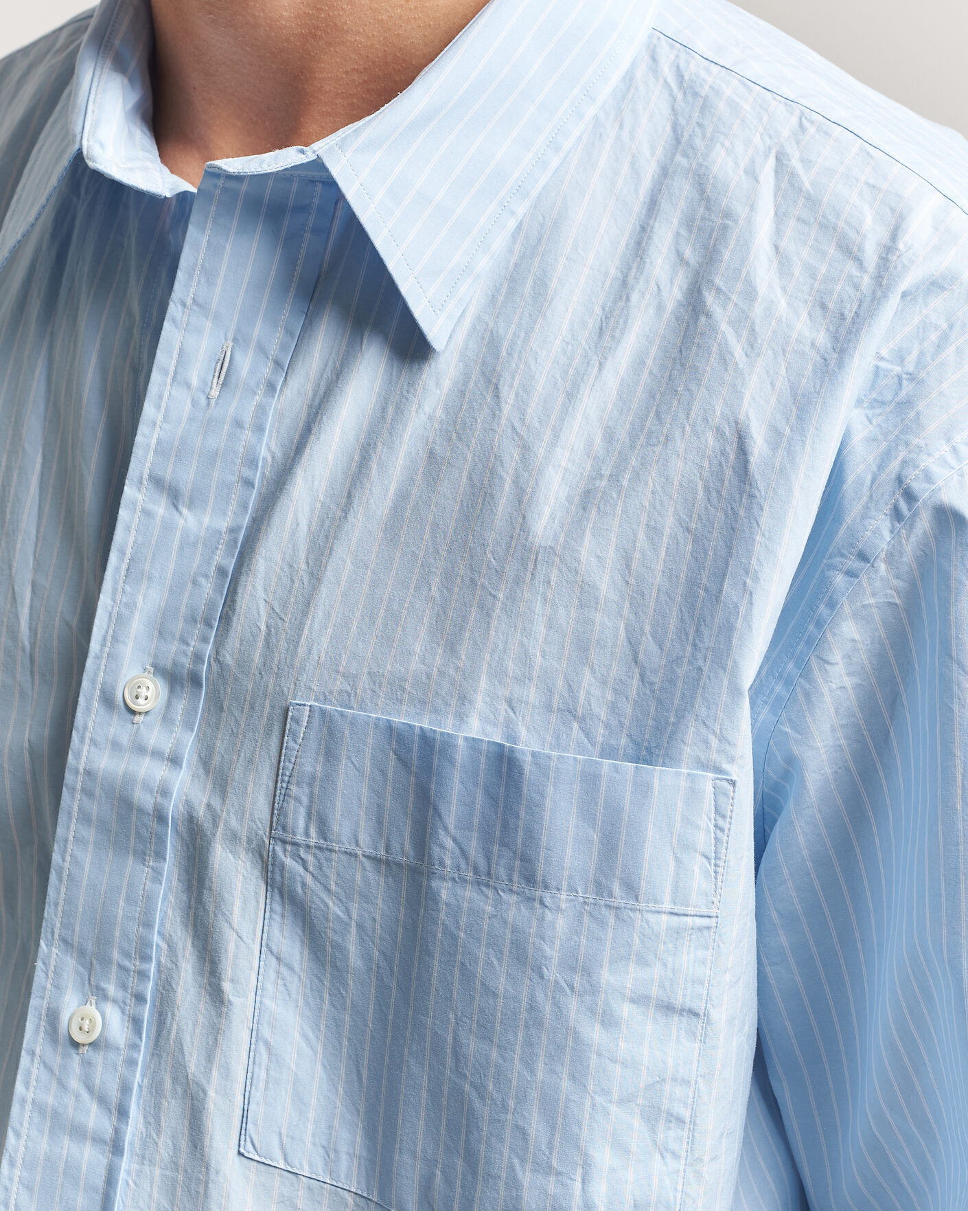 Uomini | Camicie | Sunflower | New Base Shirt Light Blue Stripe