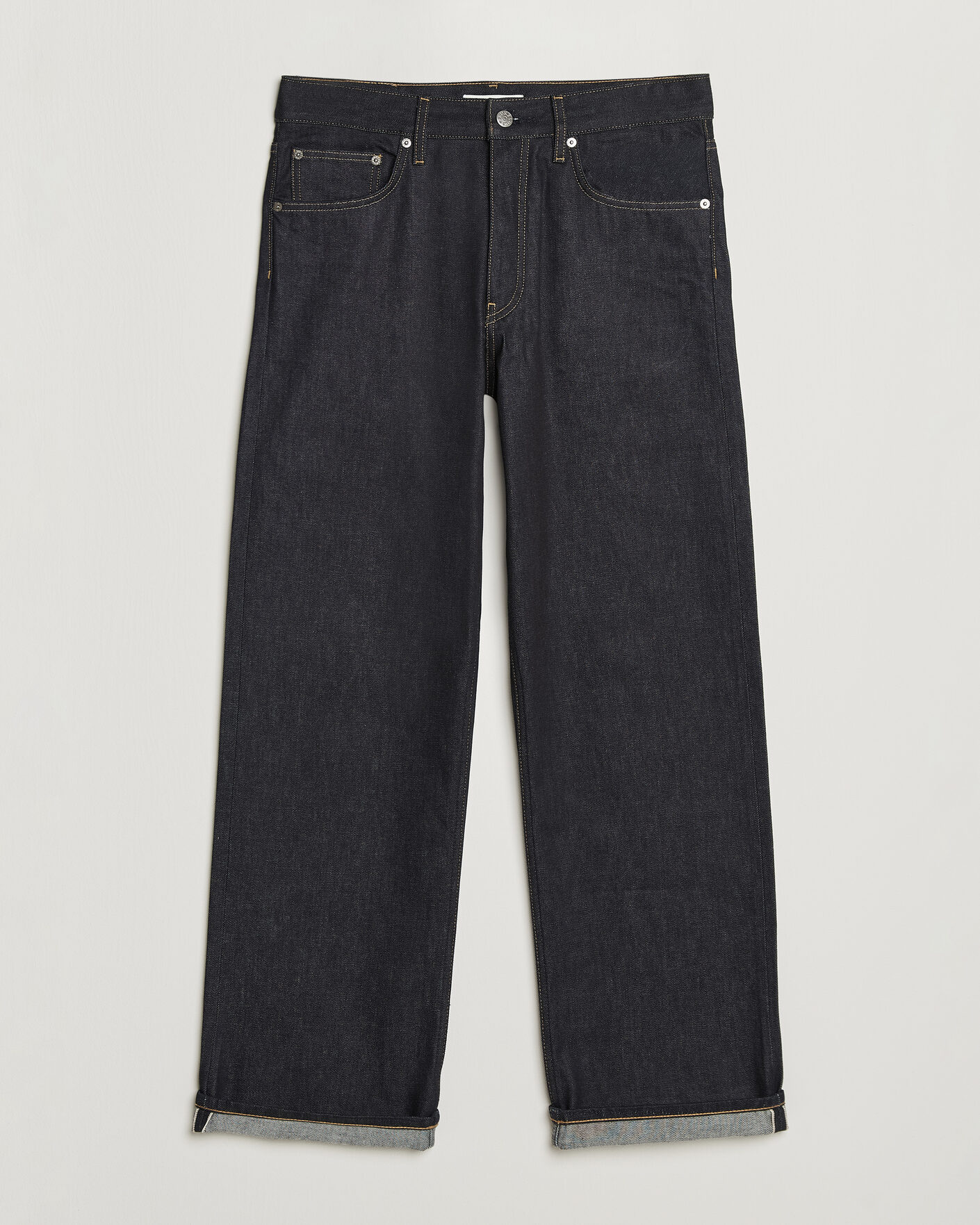 Uomini | Pantaloni | Sunflower | Loose Selvedge Jeans Raw Indigo