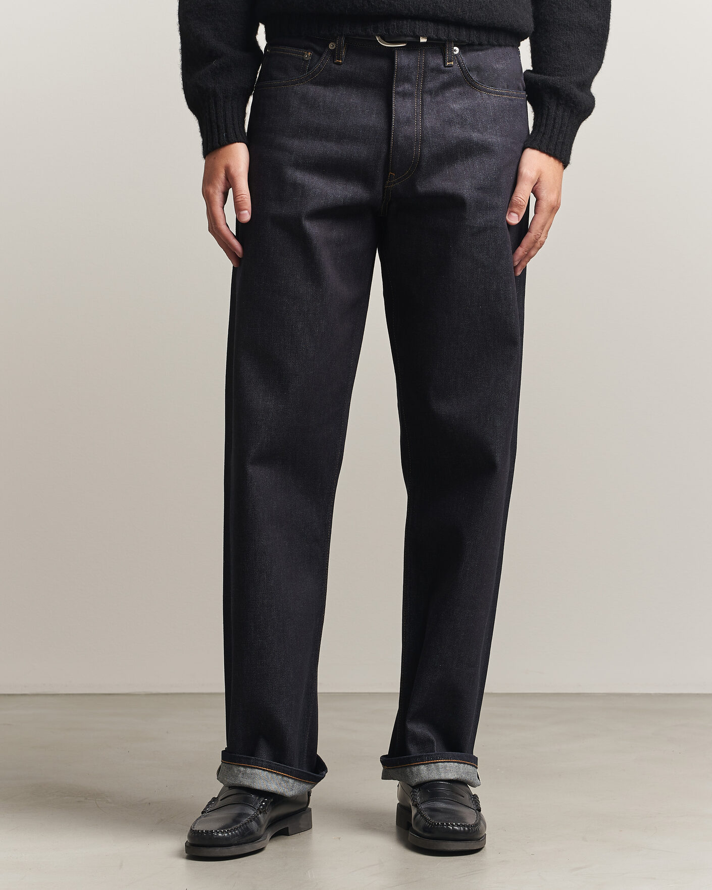 Uomini | Pantaloni | Sunflower | Loose Selvedge Jeans Raw Indigo