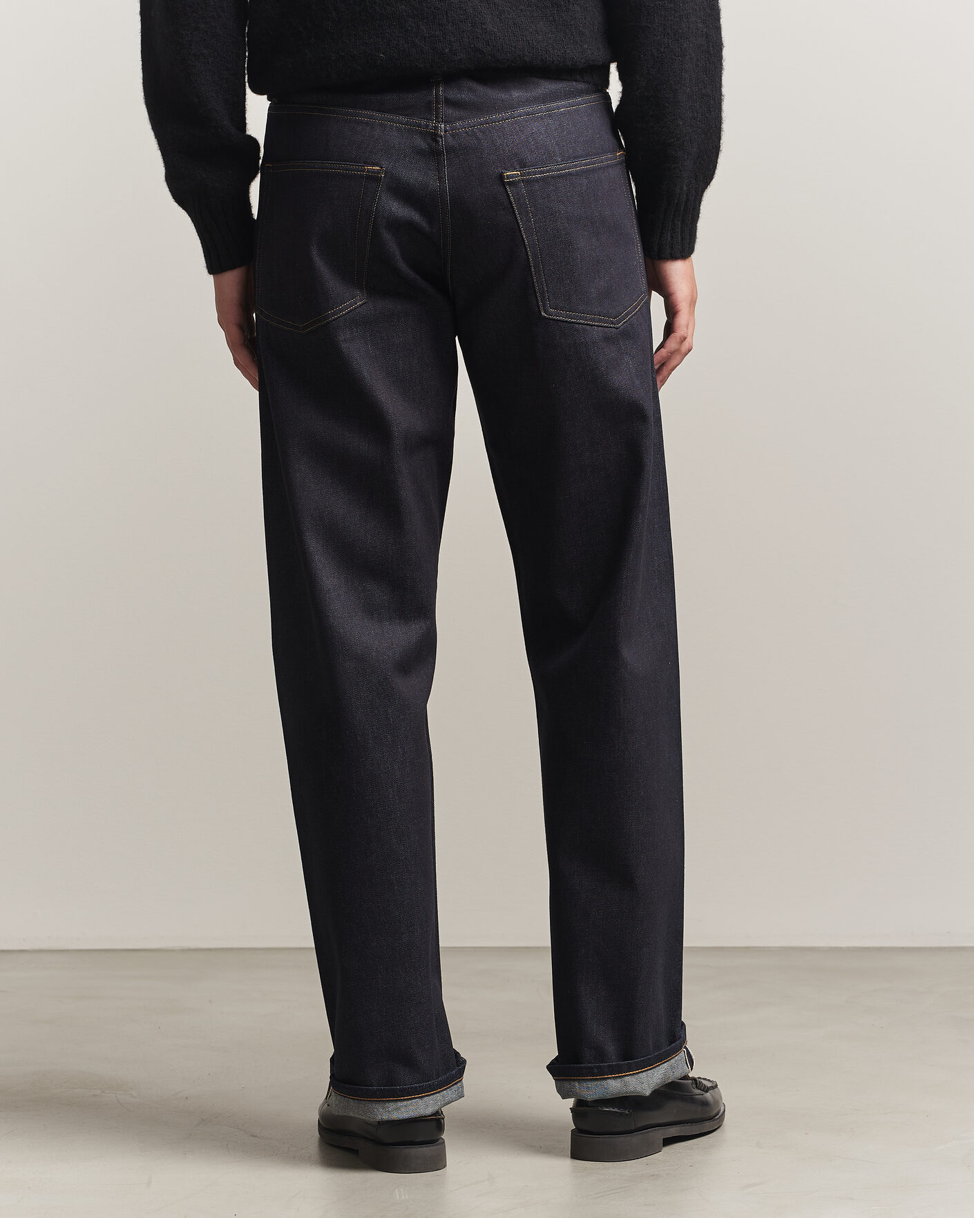 Uomini | Pantaloni | Sunflower | Loose Selvedge Jeans Raw Indigo