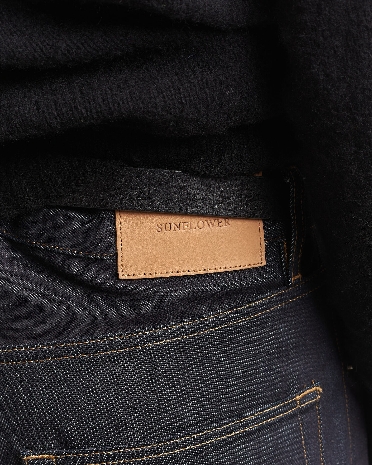 Uomini | Pantaloni | Sunflower | Loose Selvedge Jeans Raw Indigo