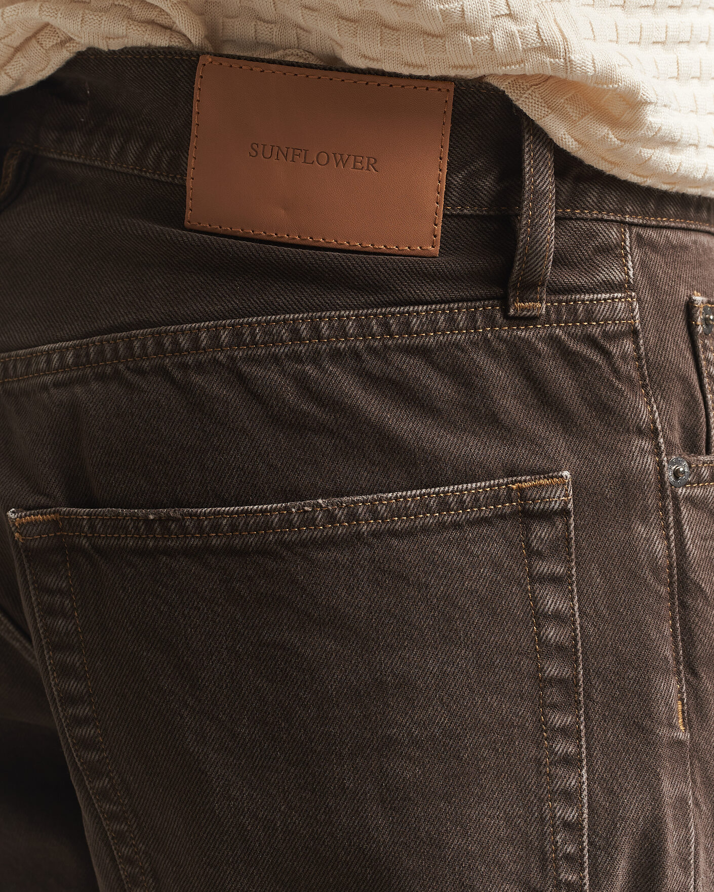 Uomini | Jeans | Sunflower | Loose Jeans Vintage Brown