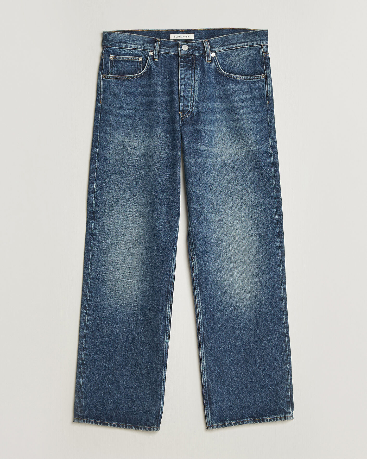 Uomini | Pantaloni | Sunflower | Loose Jeans Dark Blue Worn