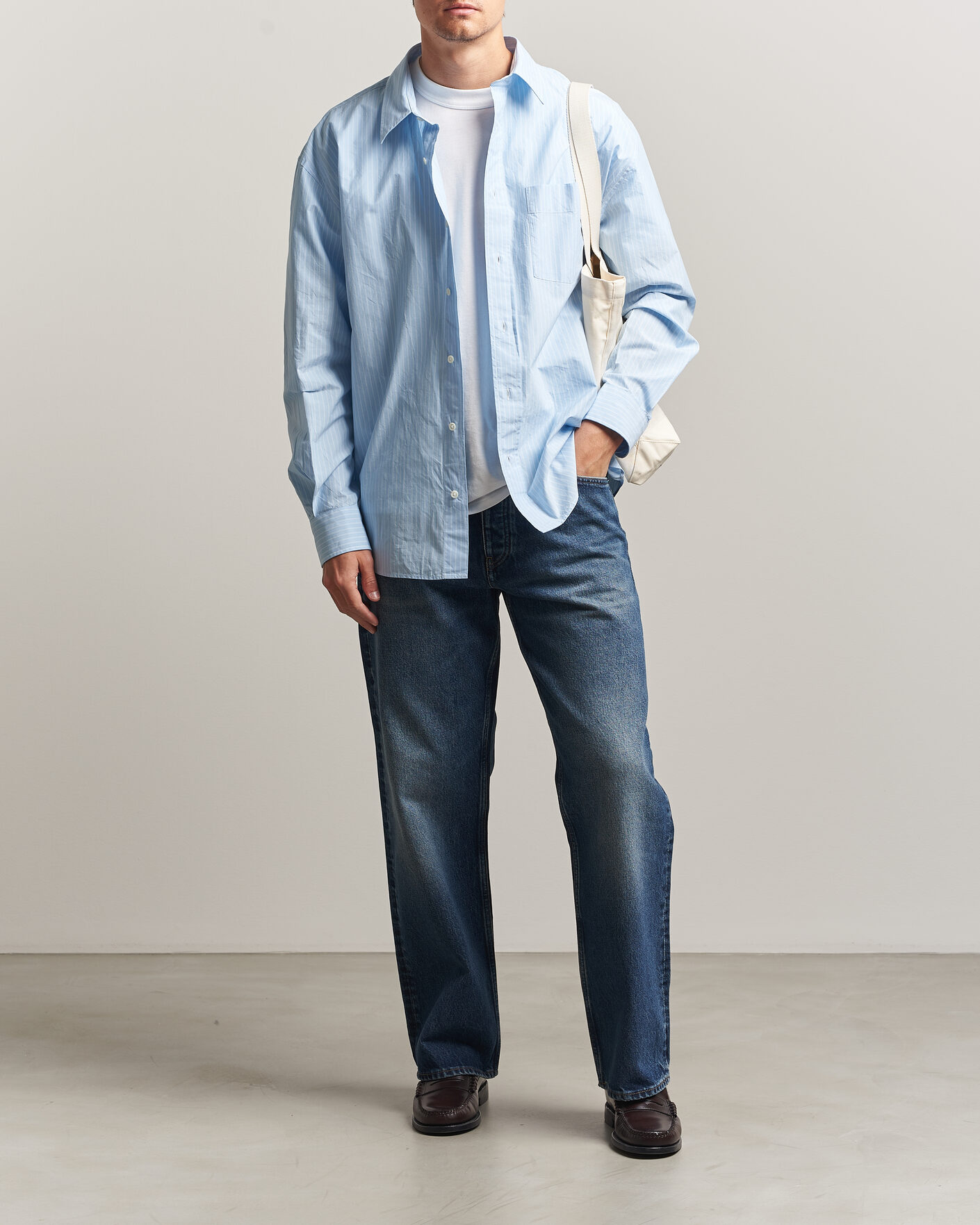Uomini | Pantaloni | Sunflower | Loose Jeans Dark Blue Worn