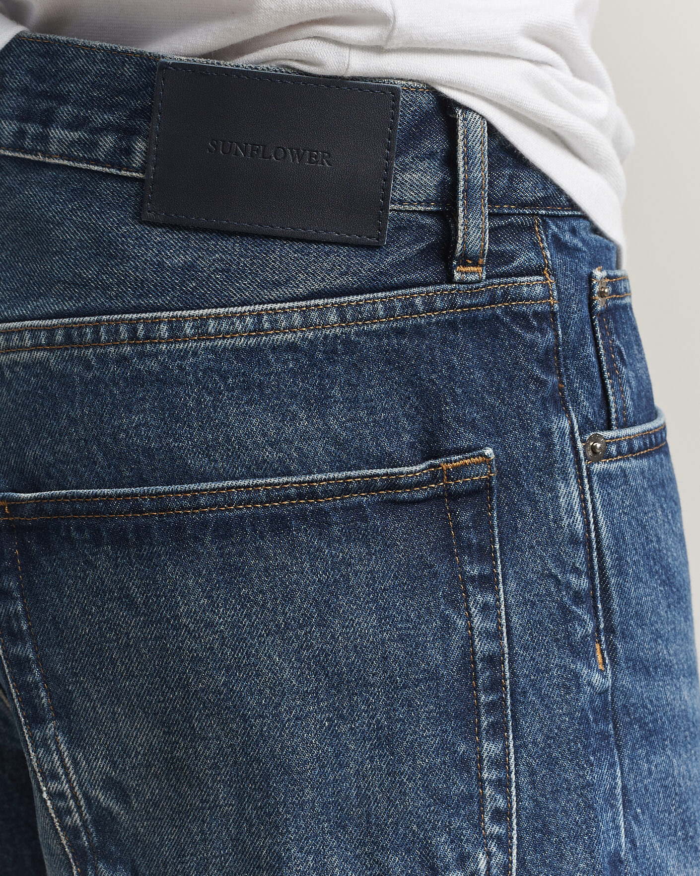 Uomini | Pantaloni | Sunflower | Loose Jeans Dark Blue Worn