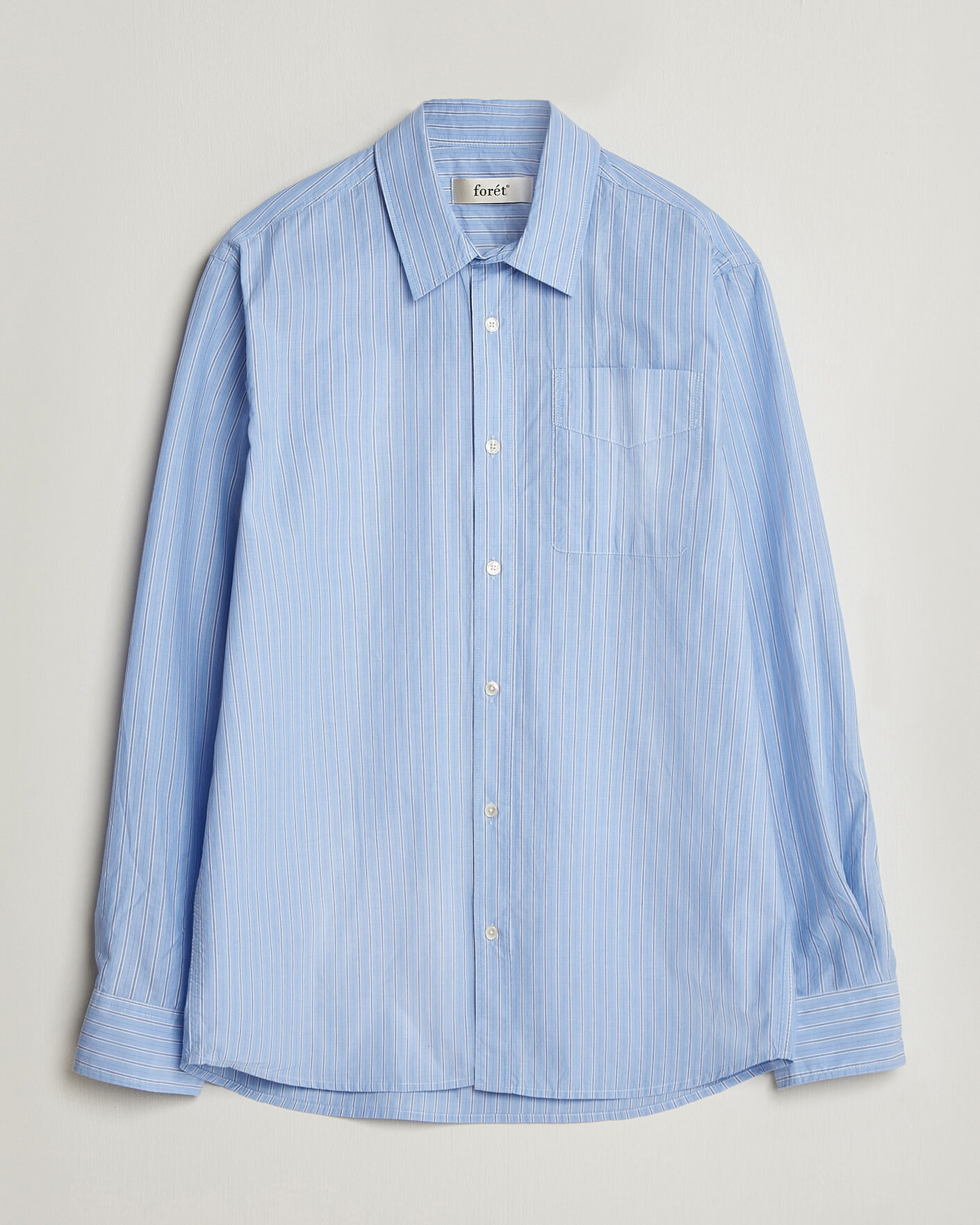 Uomini | Camicie | Forét | Maple Regular Fit Poplin Shirt Light Blue