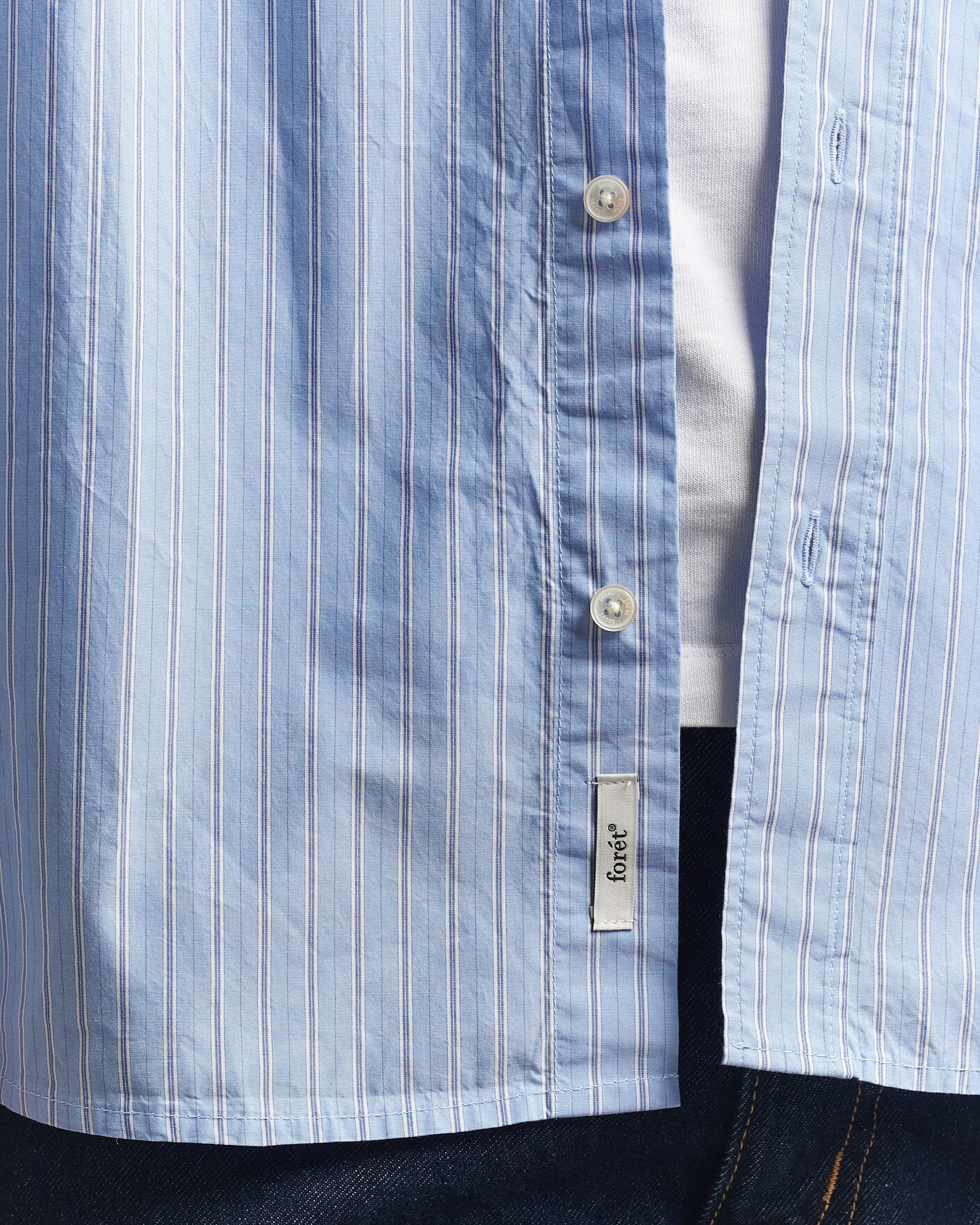Uomini | Camicie | Forét | Maple Regular Fit Poplin Shirt Light Blue