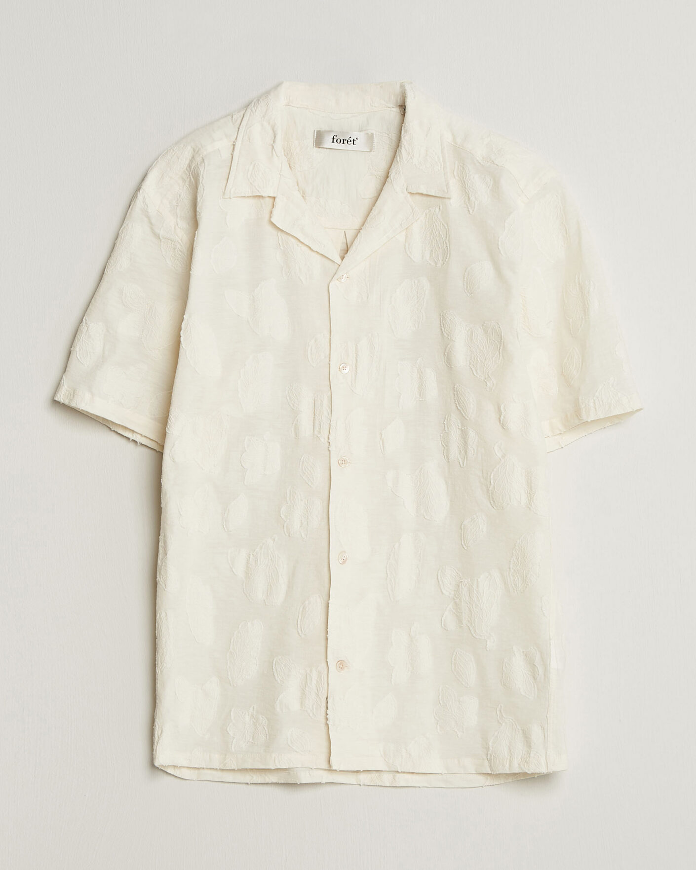 Uomini | Camicie | Forét | Peer Jaquard Short Sleeve Shirt Cloud