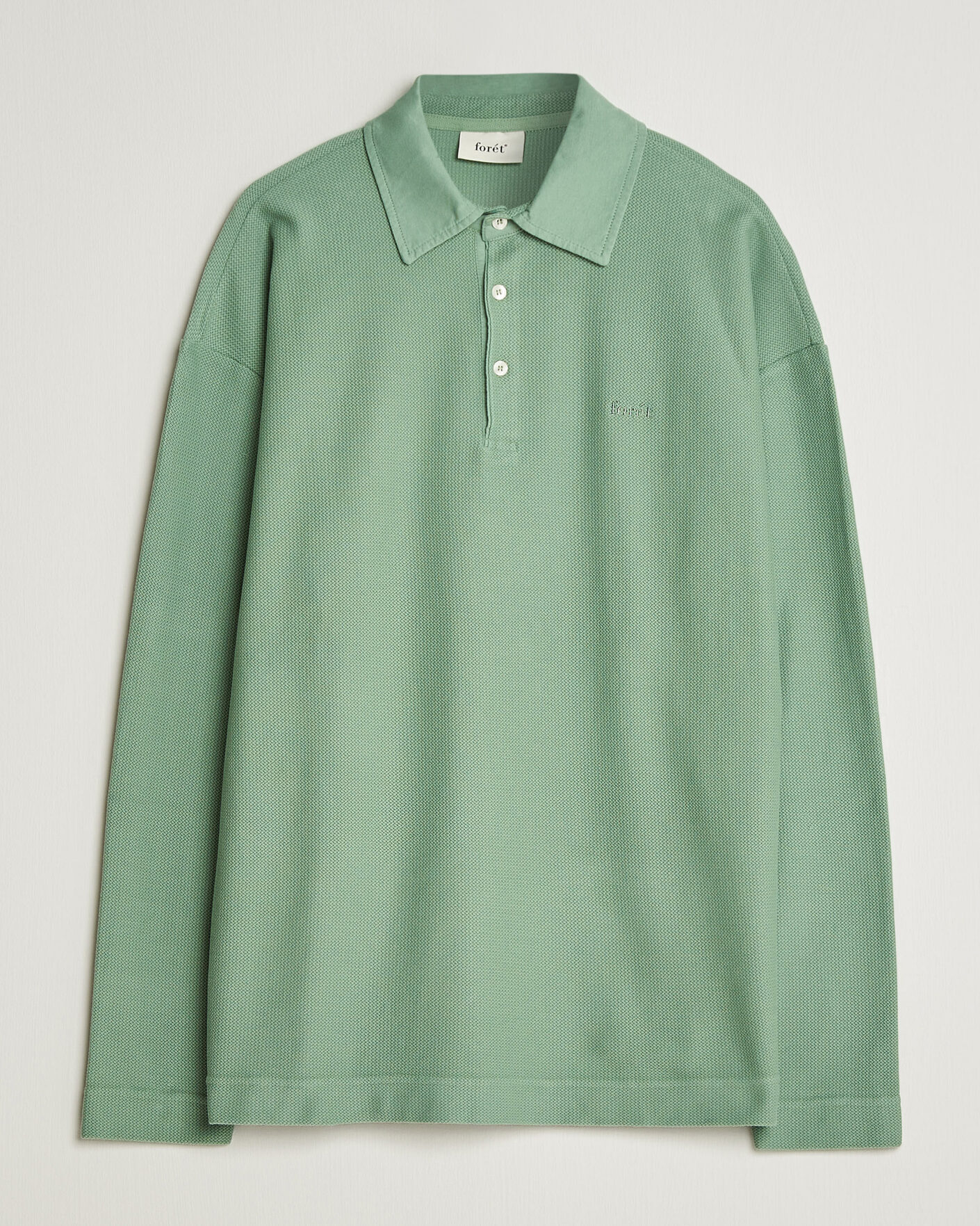 Uomini | Polo | Forét | Herb Textured Knit Polo Green Oxide
