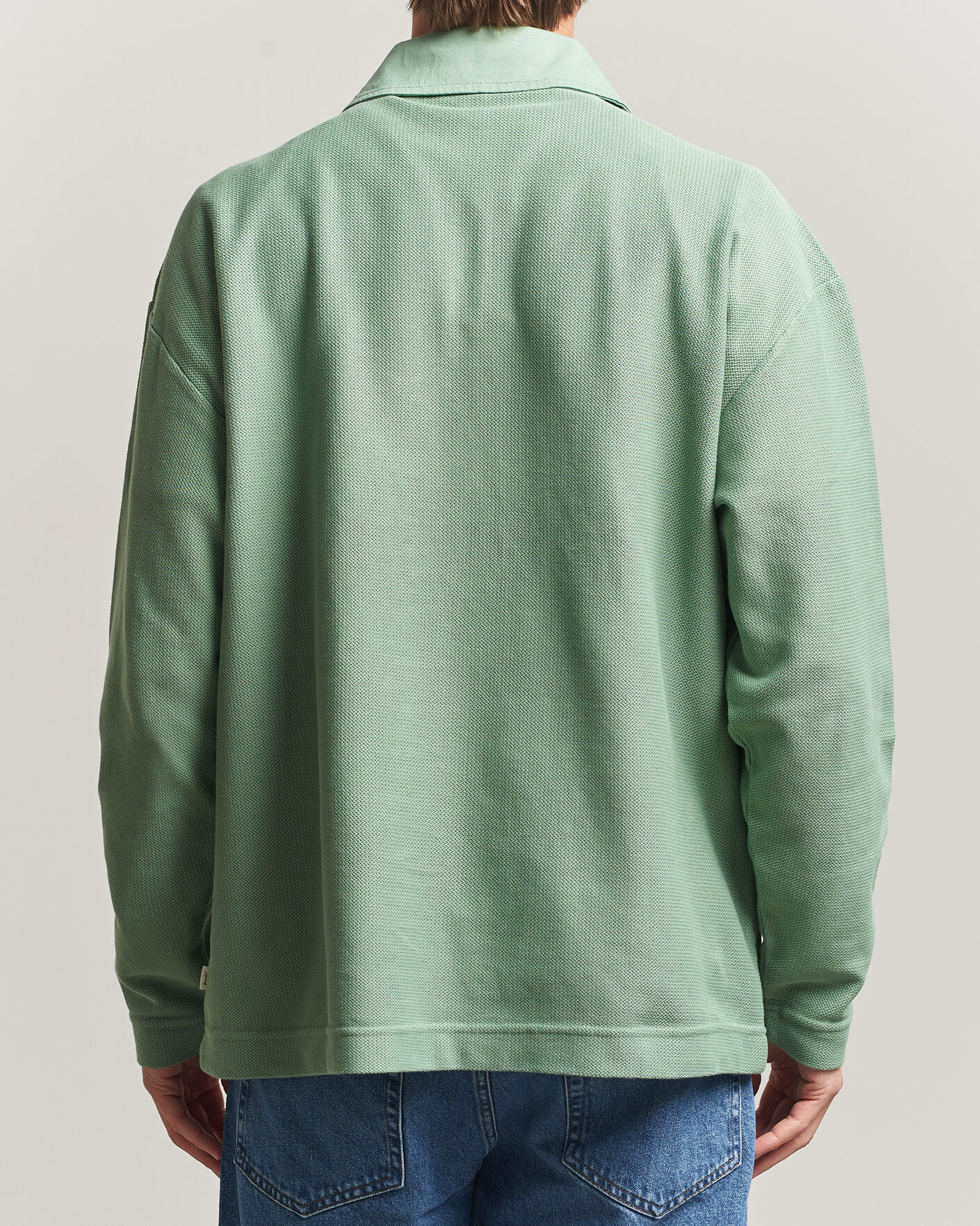 Uomini | Polo | Forét | Herb Textured Knit Polo Green Oxide