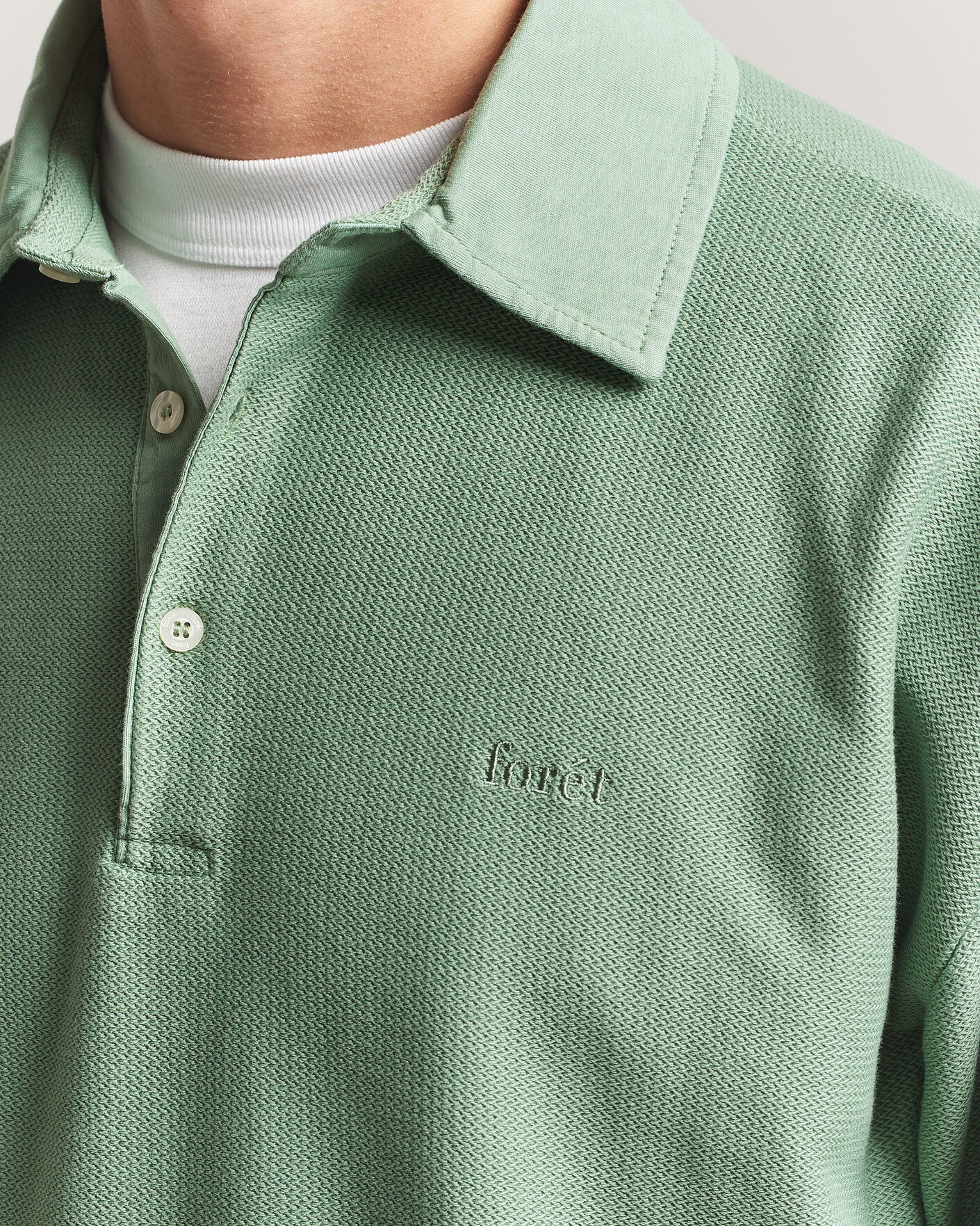 Uomini | Polo | Forét | Herb Textured Knit Polo Green Oxide