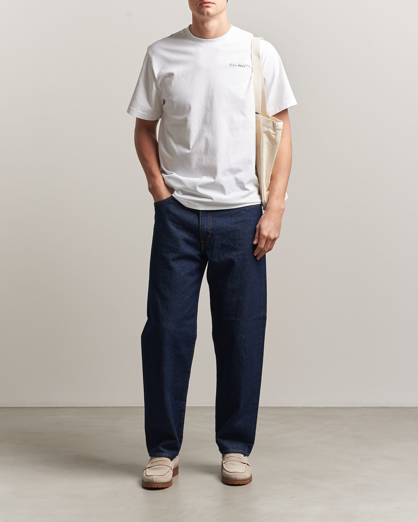 Uomini | T-shirt | Forét | Slow Down T-Shirt White