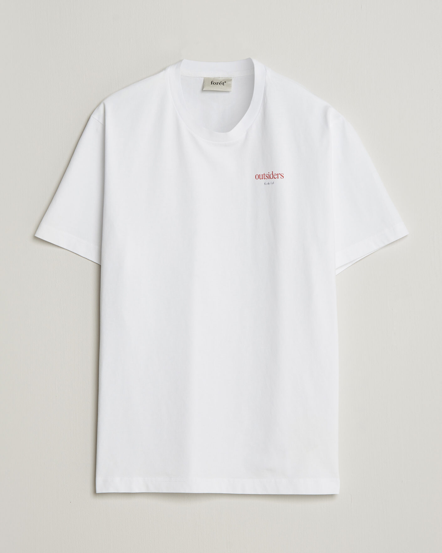 Uomini | T-shirt | Forét | To Do Back Print T-Shirt White