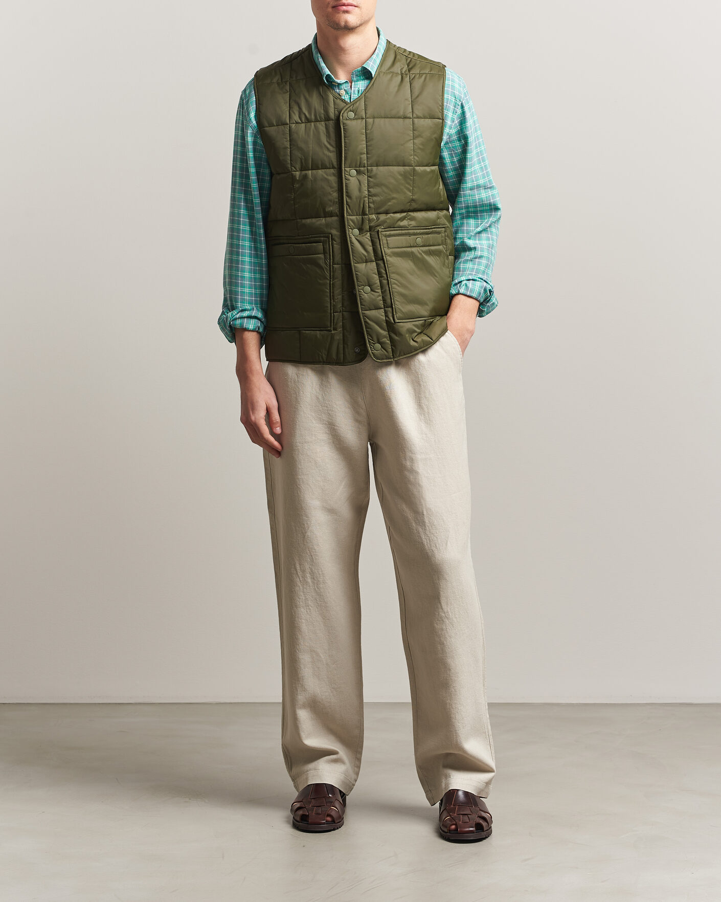 Uomini | Pantaloni | LES DEUX | Linen Casual Pants Light Sand